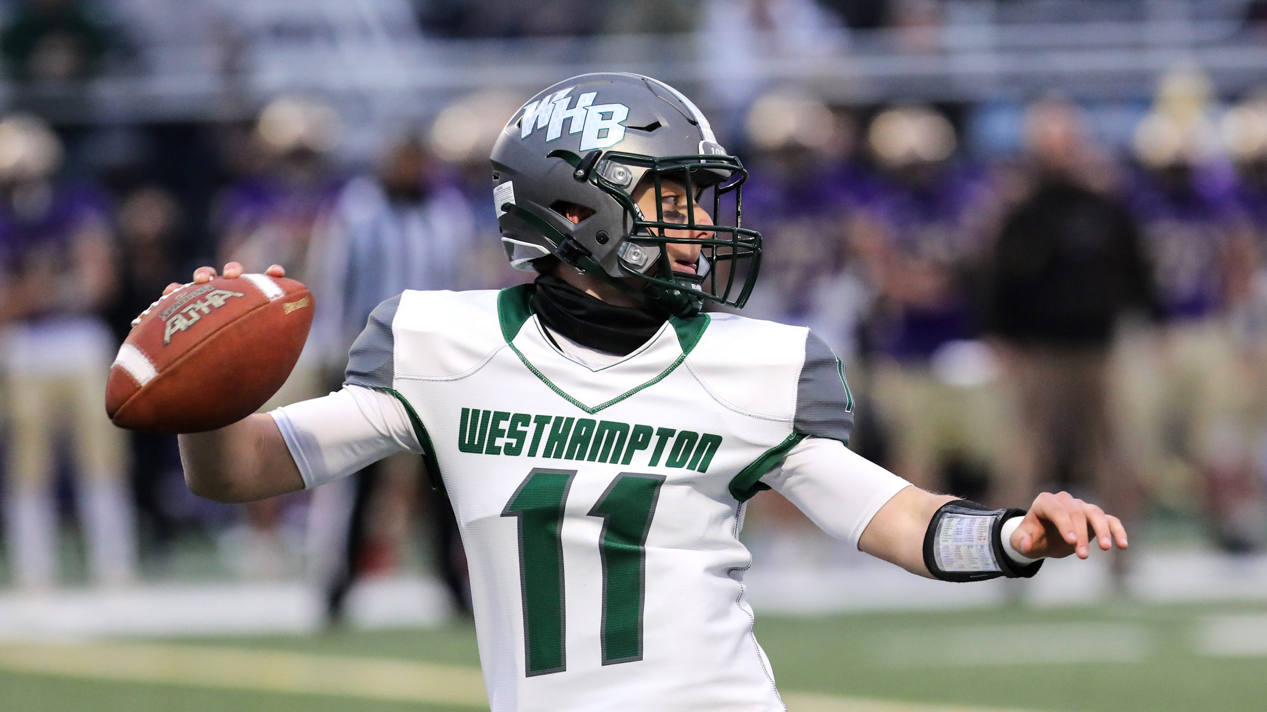 Westhampton Beach quarterback Christian Capuano finished 8 for 17 with 202 yards and two touchdowns.