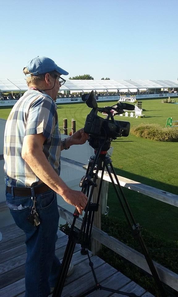 Charlie Styler shooting the Hampton Classic for SEA-TV.