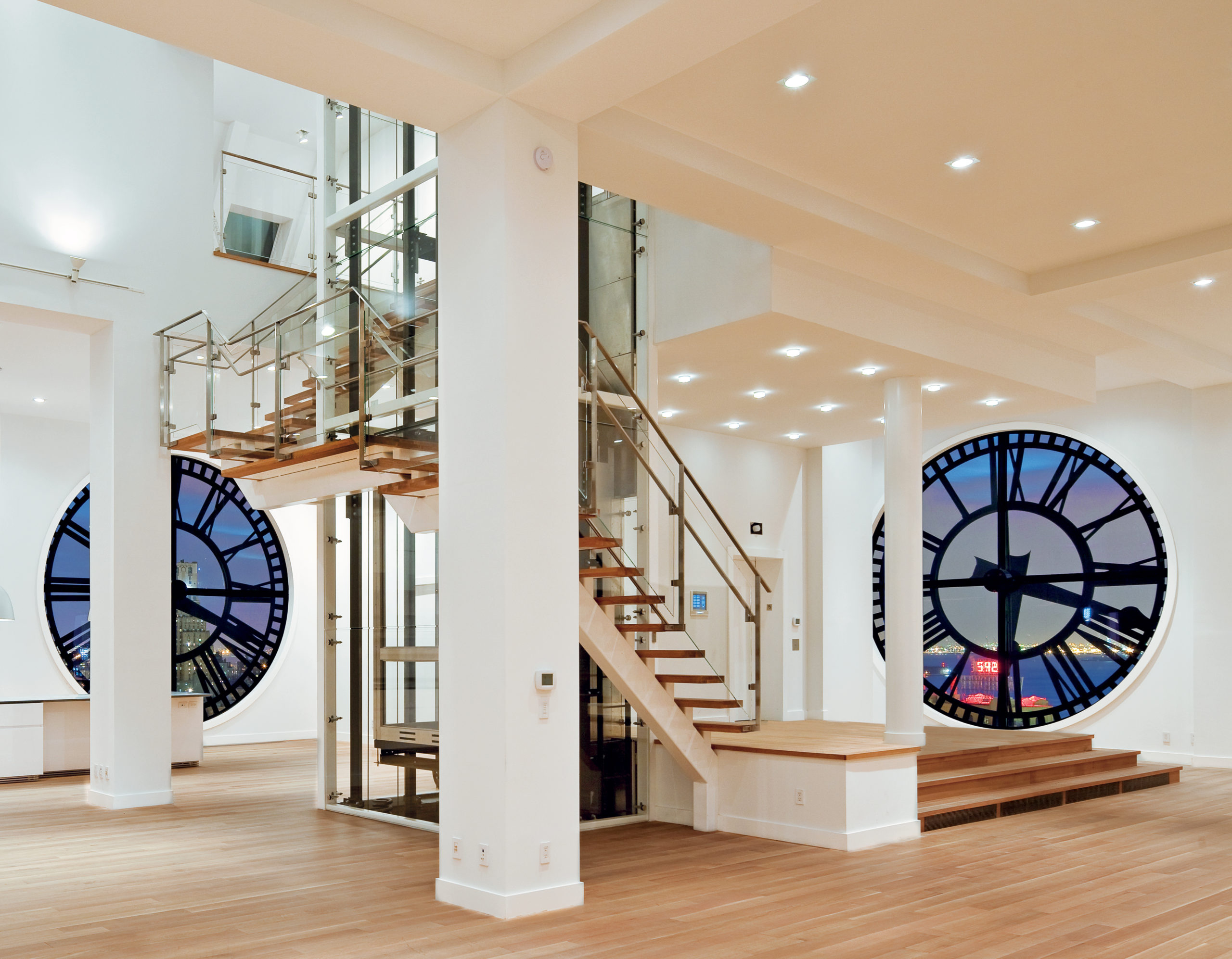 Inside the Clock Tower penthouse.