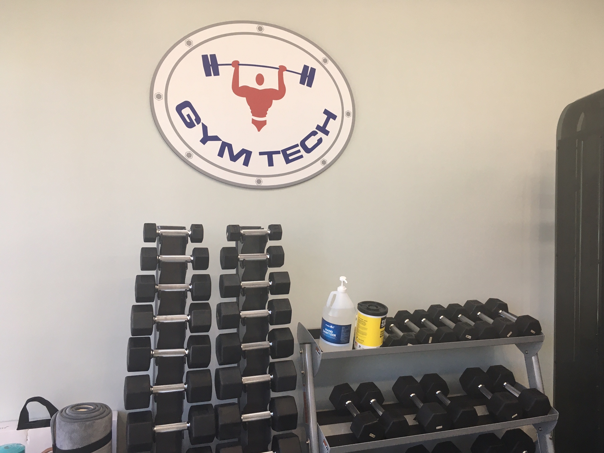 Free weights are just some of the Gym Tech offerings.