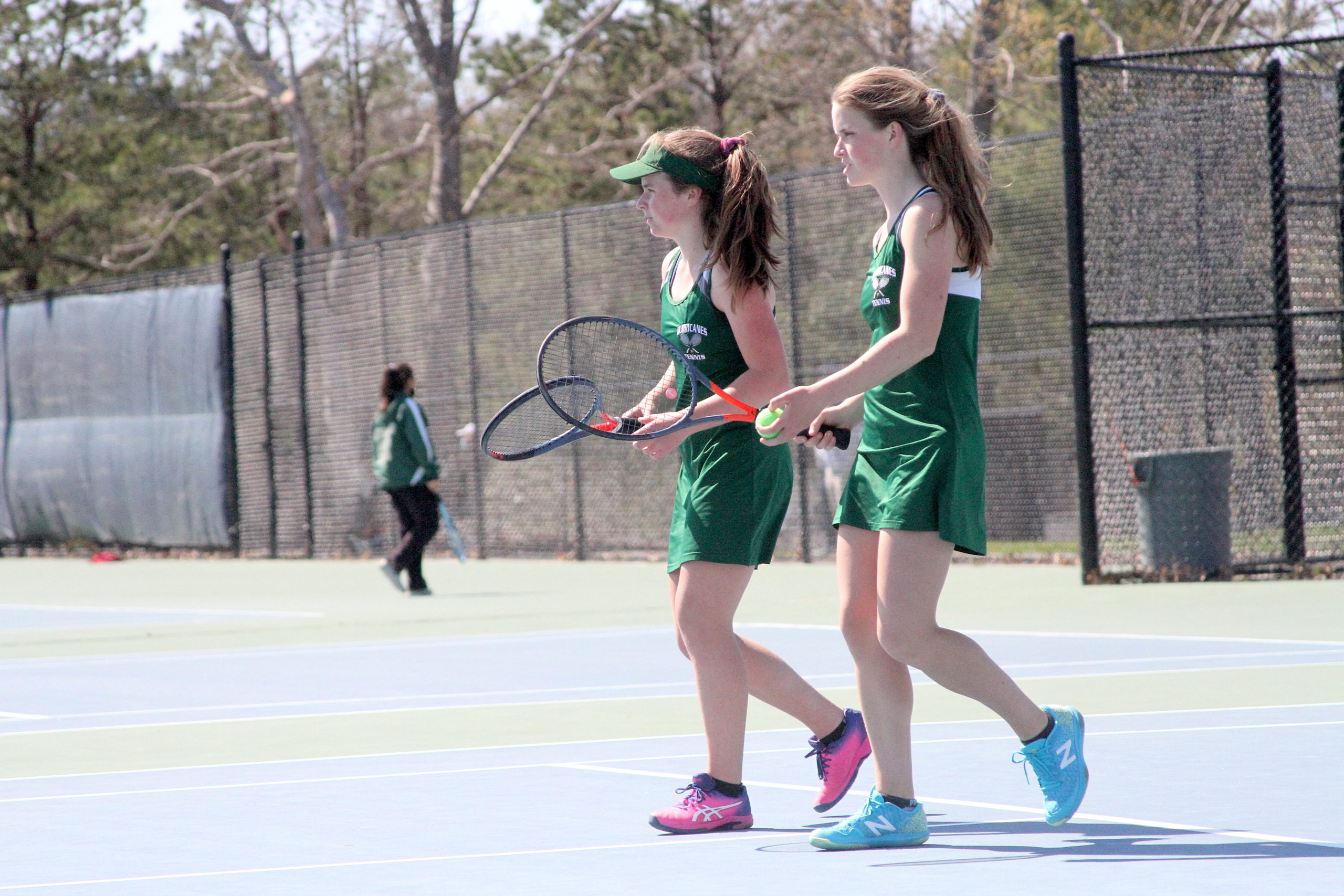 Westhampton Beach freshman Julia Stabile and older sister Katelyn placed second in the Suffolk County doubles championships.