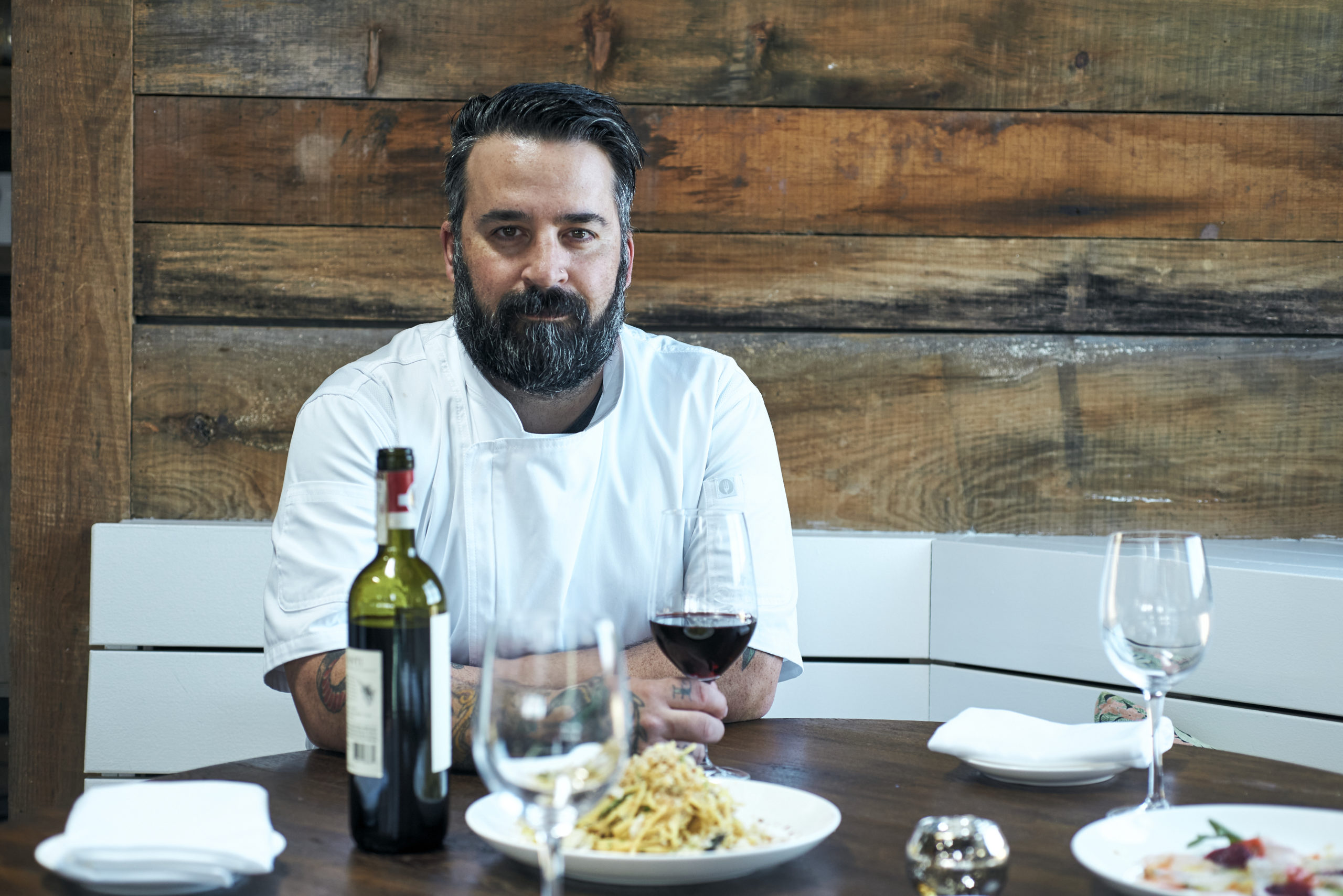 La Fin Kitchen & Lounge's executive chef James Tchinnis.