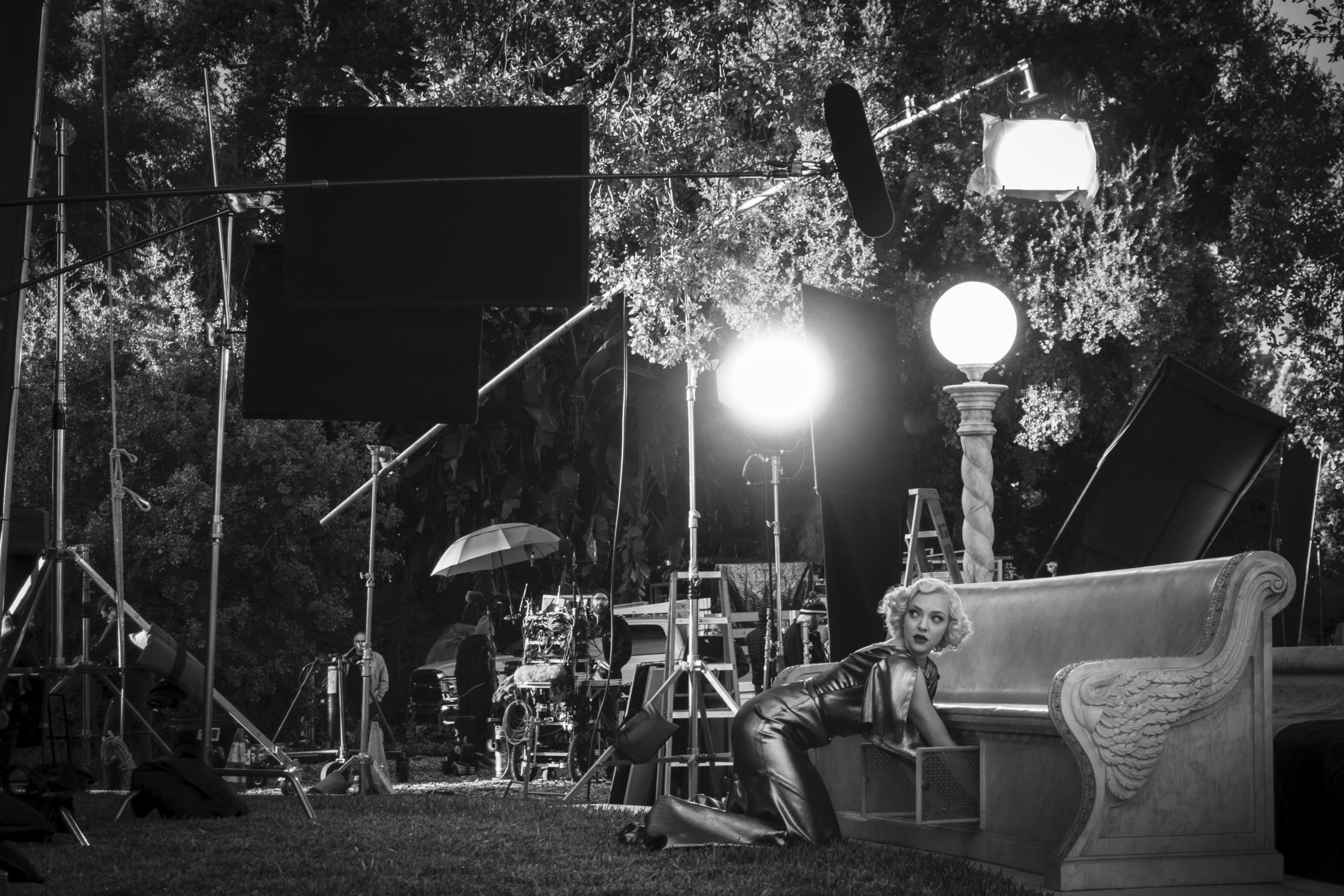 Amanda Seyfried behind the scenes in 