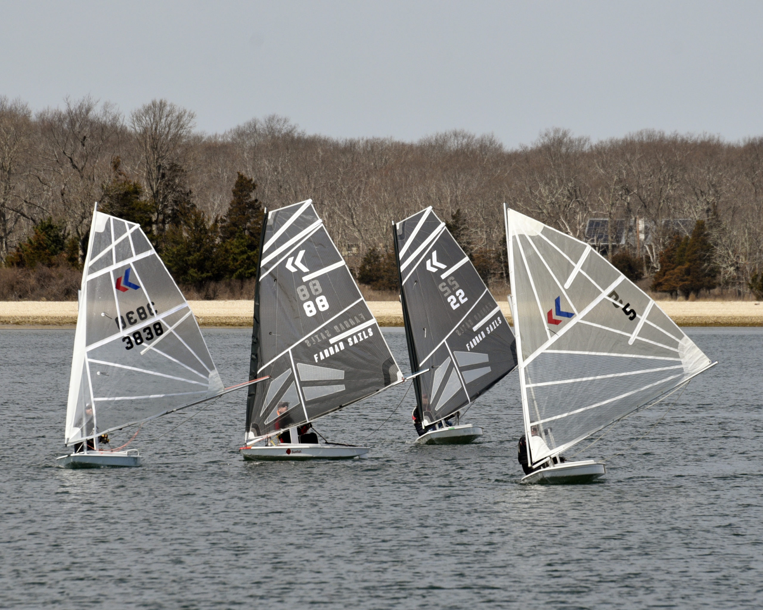 From left; Peter Beardsley (#3838), Jim Merrill (#88), Scott Sandell (#22) and Simon Jesen (#5).