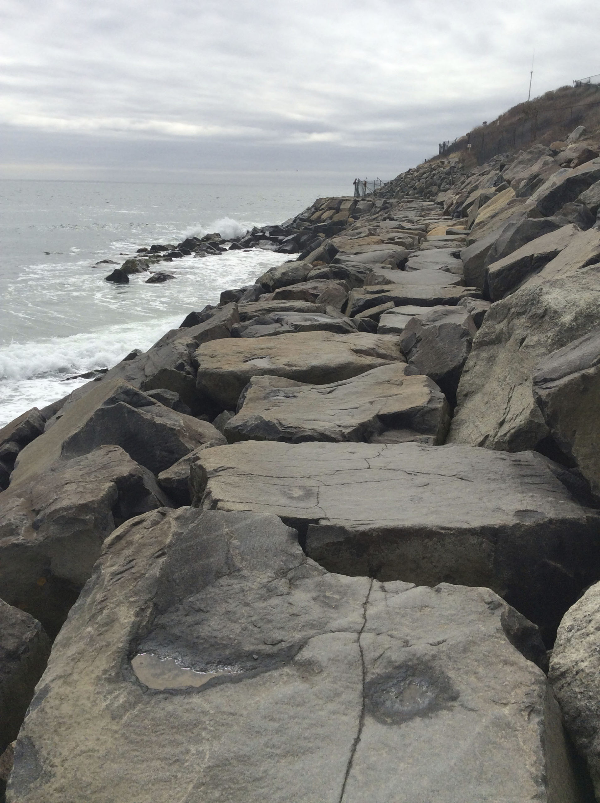 The sea encroaches on the rocks at Montauk Point. BRYAN BOYHAN