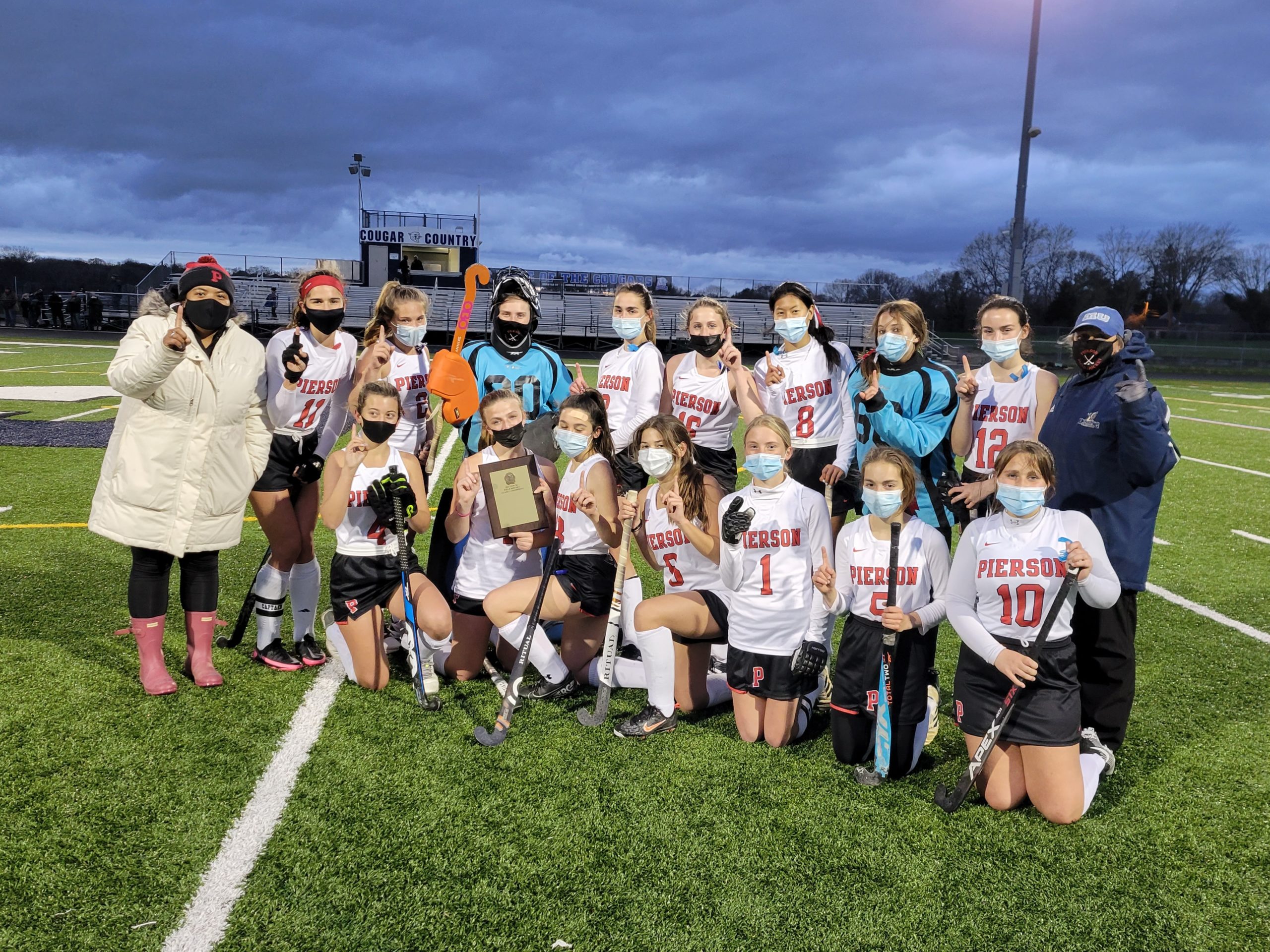 The Pierson field hockey team won its sixth straight county title on Wednesday with a 5-0 victory over Babylon at Centereach High School.