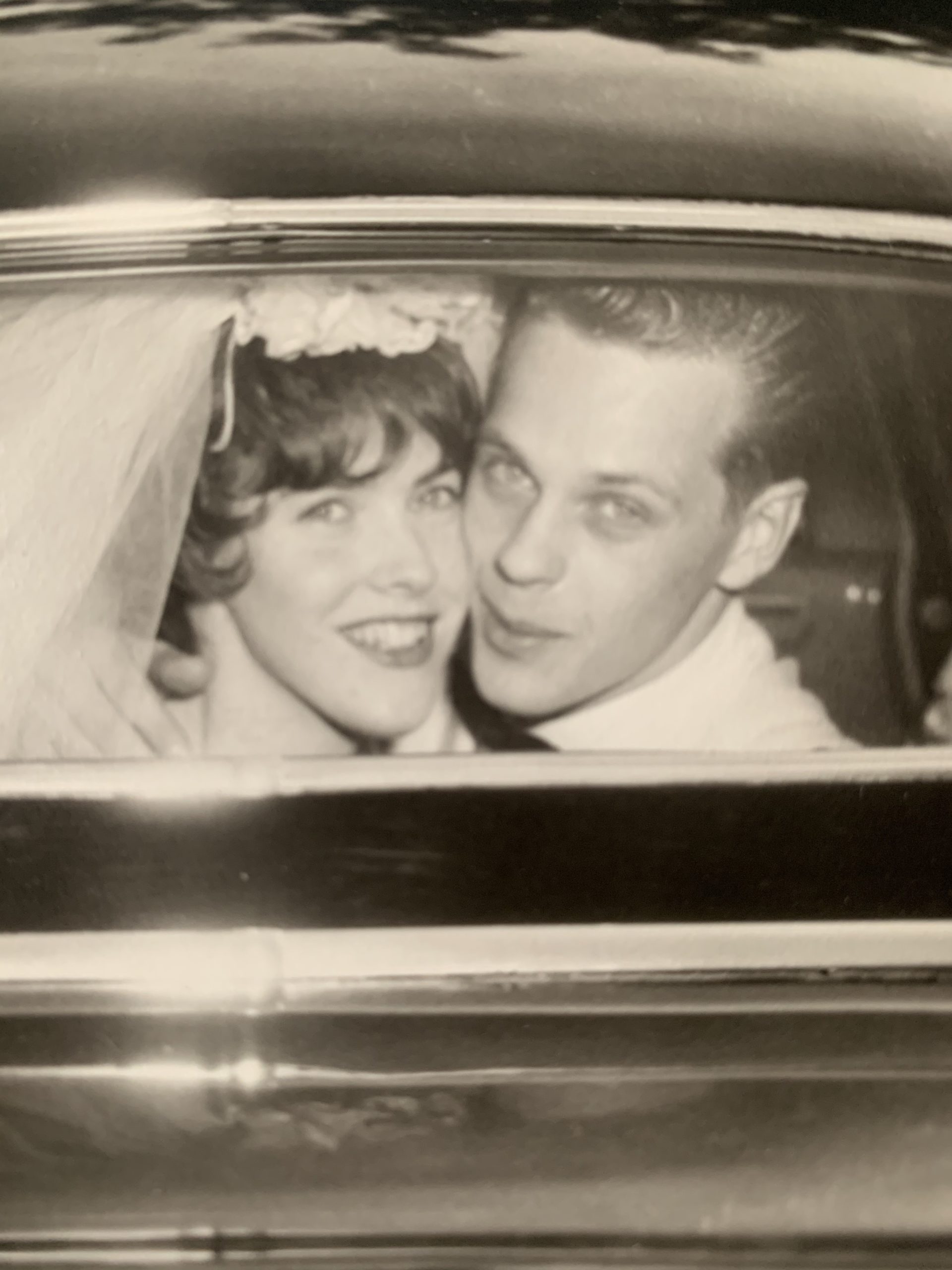 Virginia and Charles Styler on their wedding day, 1962.
