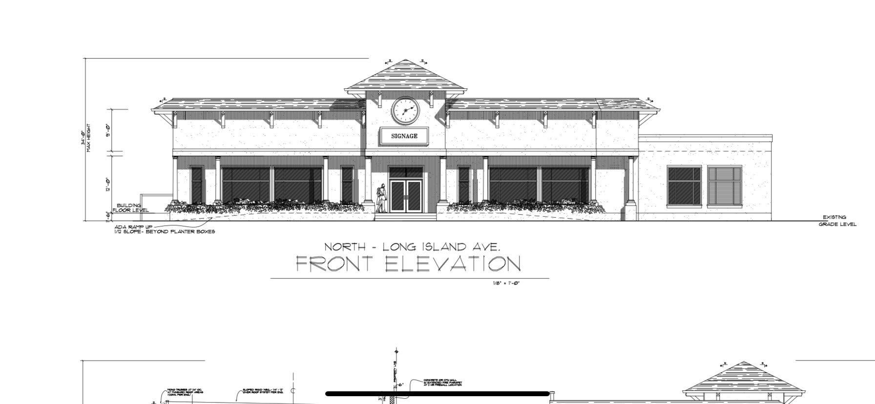 A rendering of a building proposed by David Schiavoni on Long Island Avenue in Sag Harbor. COURTESY DAVID SCHIAVONI