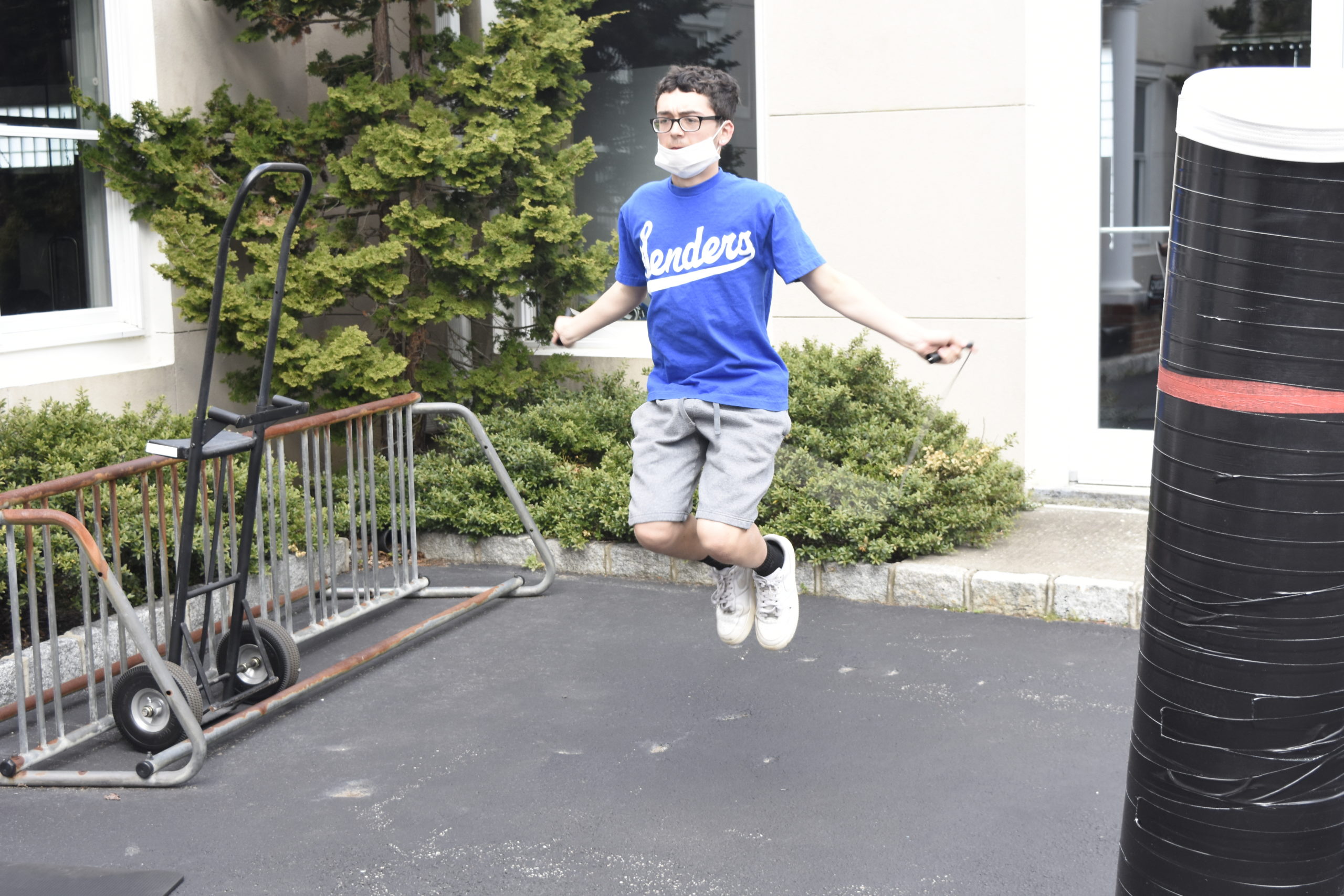 Tim McCarthy jumps rope at the start of class on Friday at Hill Street Boxing in Southampton.