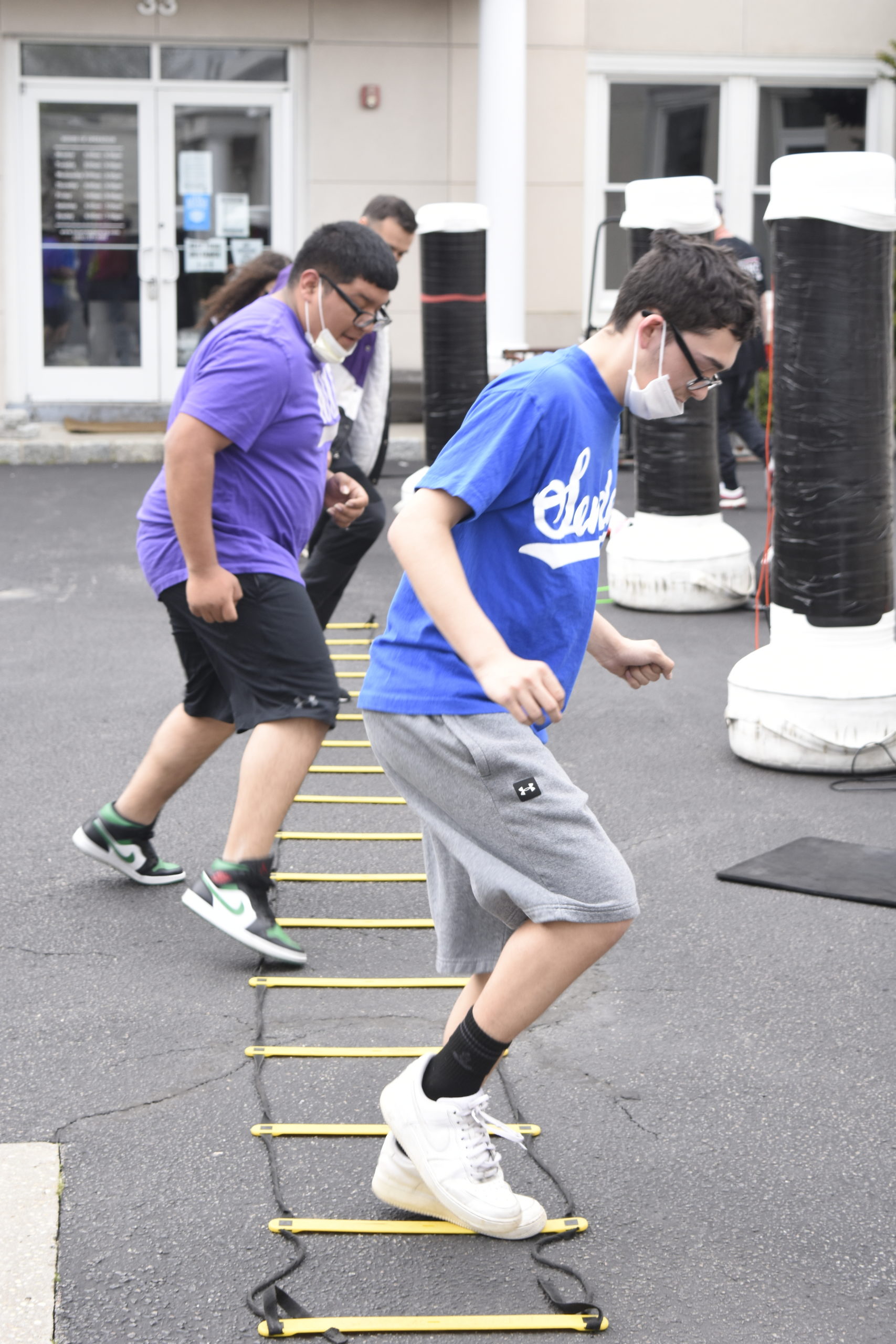 Tim McCarthy and Alexander Franco workout at Hill Street Boxing in Southampton on Friday.