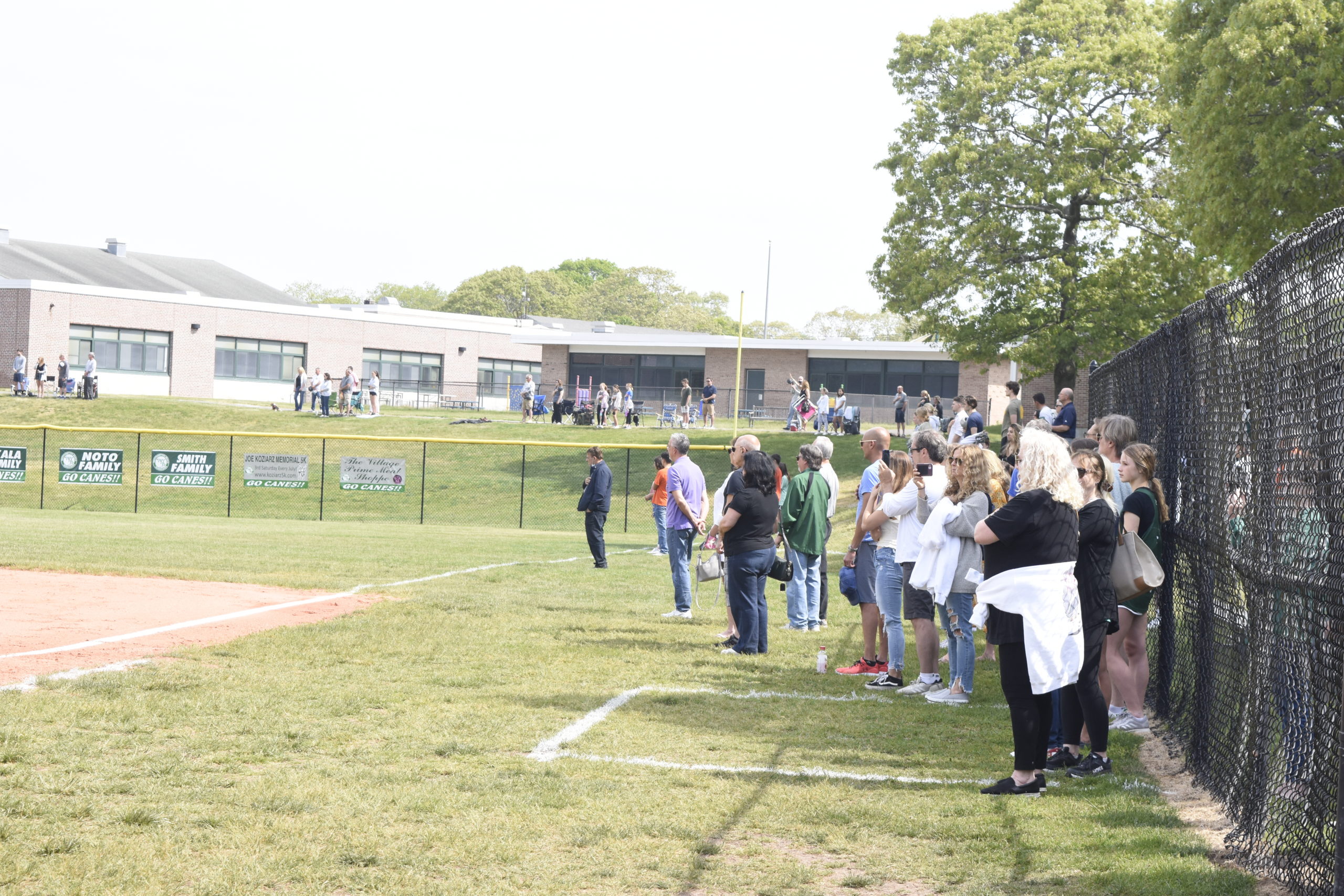 A large crowd was in attendance at the Westhampton Beach varsity field behind Westhampton Beach Elementary School to honor the late Gianni Mongelluzzo.