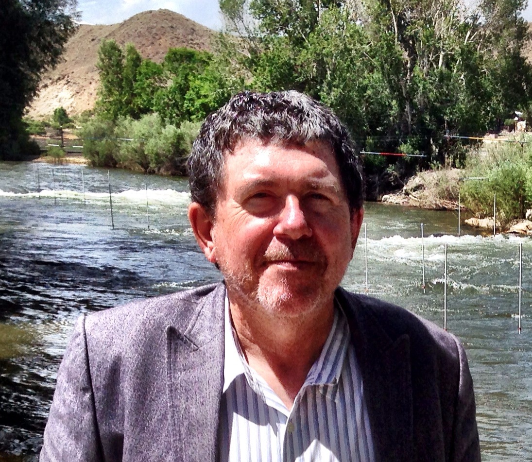 Tom Clavin in the Rockies with the Arkansas River in the background.