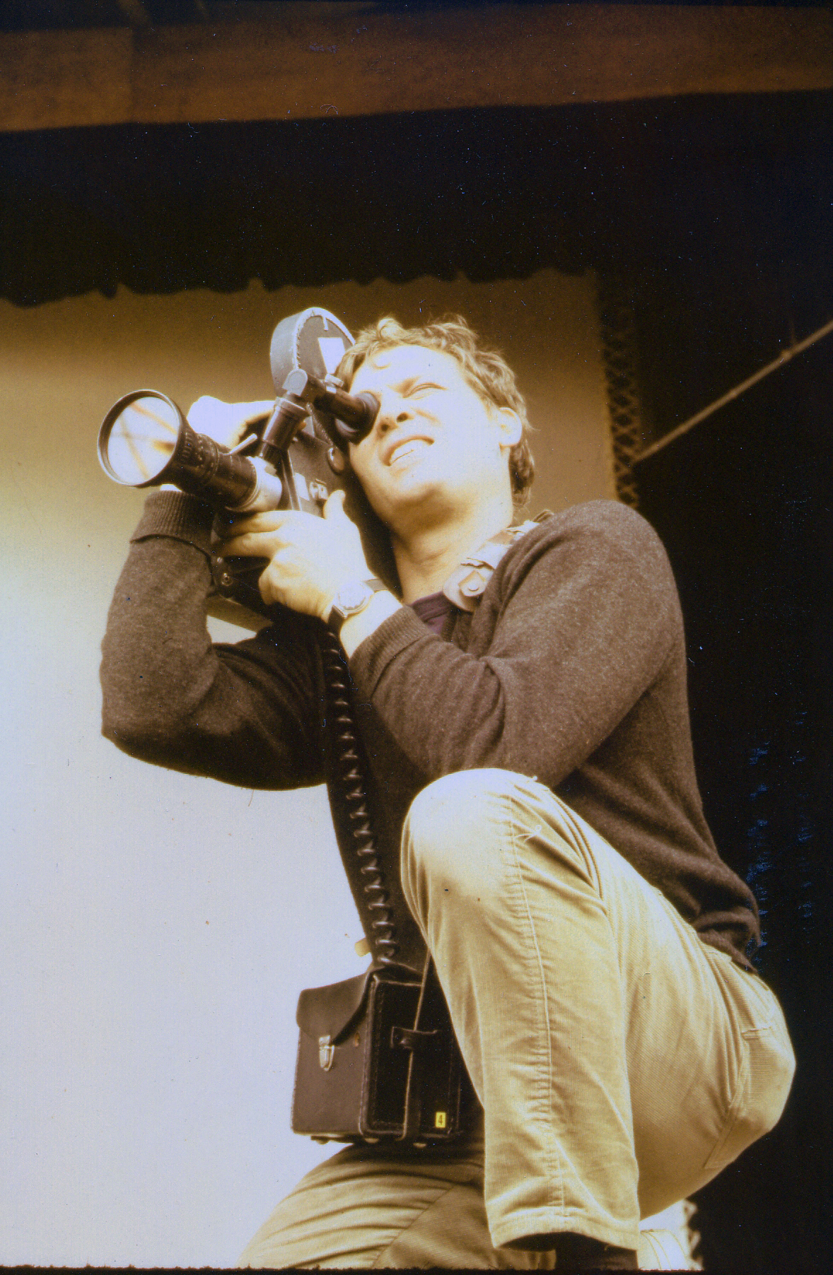 D.A. Pennebaker during the filming of 