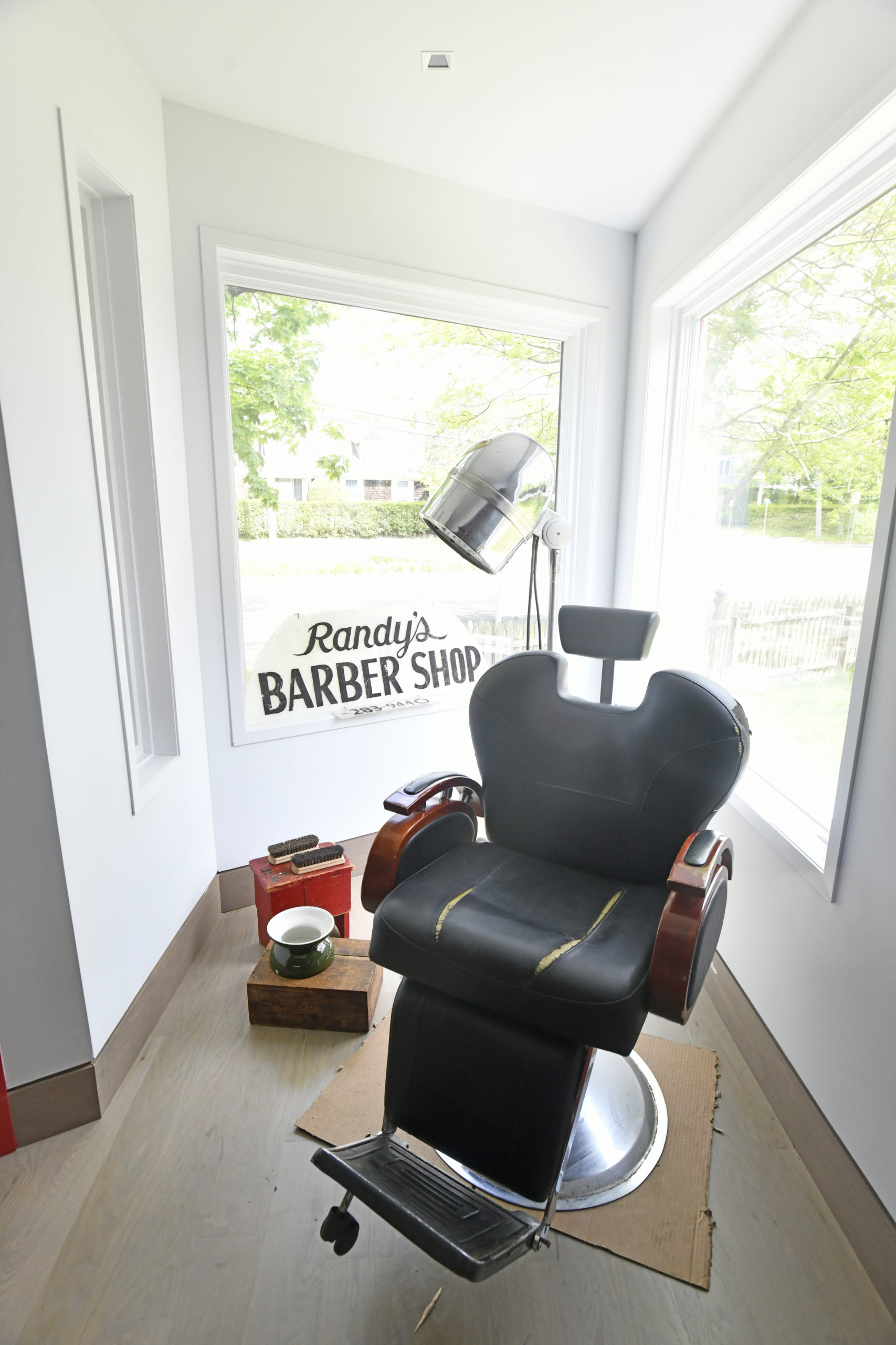 Displays pay tribute to the museum's life as Randy's Barber Shop.  DANA SHAW