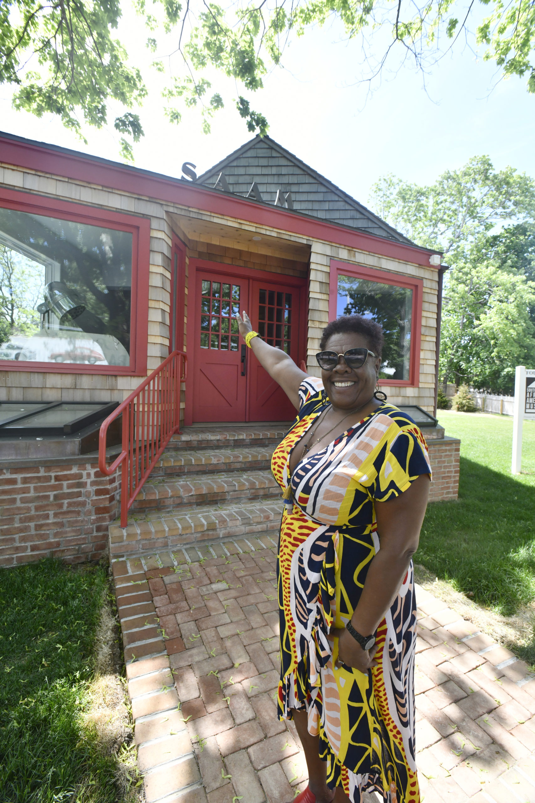 Museum founder Brenda Simmons, in front of the building on Monday.  DANA SHAW