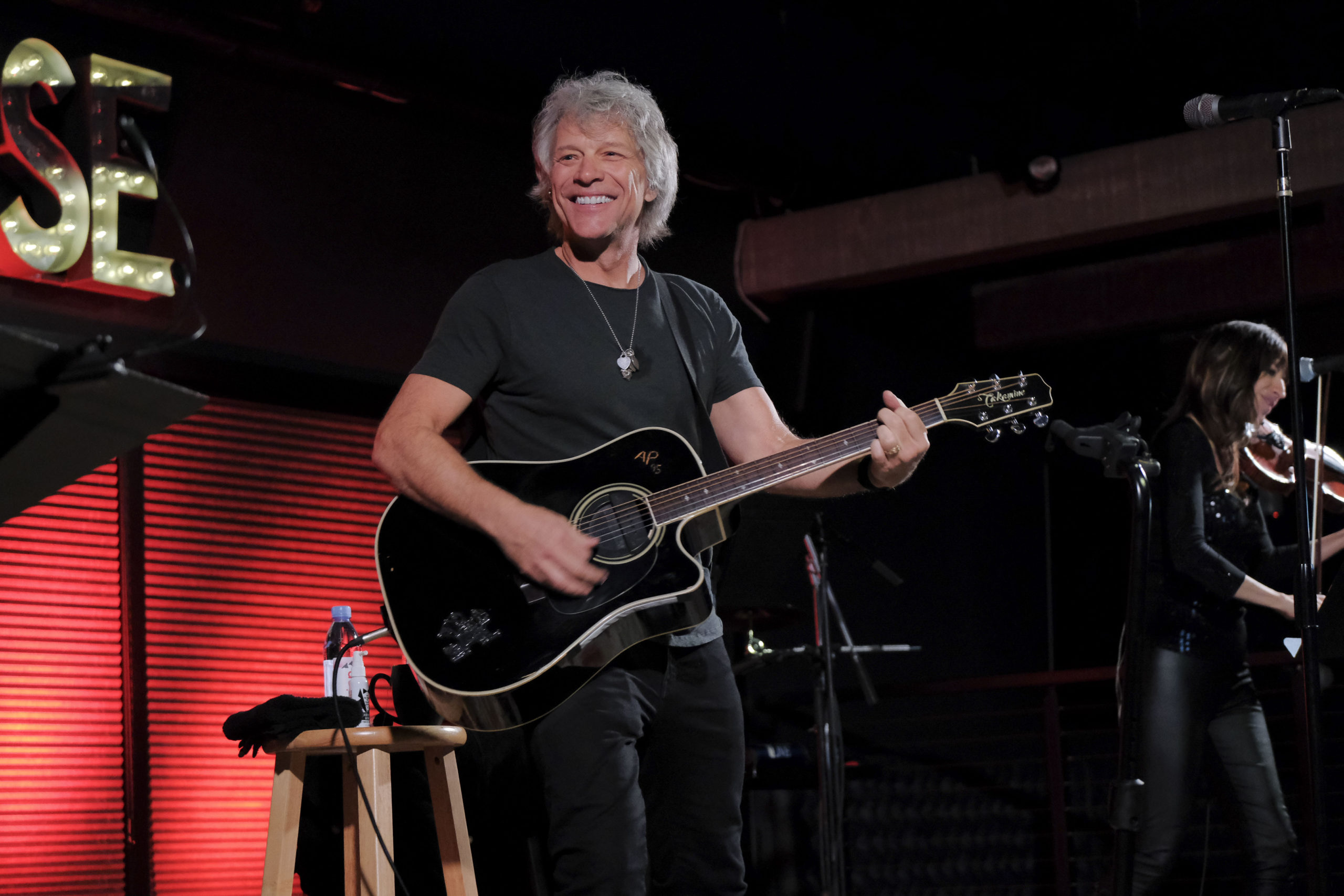 Jon Bon Jovi performing at The Clubhouse.