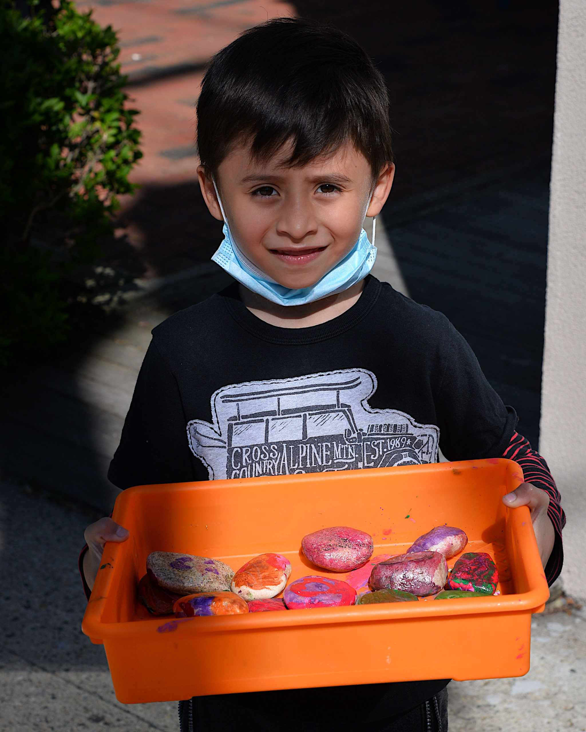 Bridgehampton students in Gabrielle Lemon and Caitlin Hansen’s kindergarten class, accompanied by children from several other grades, strolled into the village to spread a little good cheer on Friday by placing 