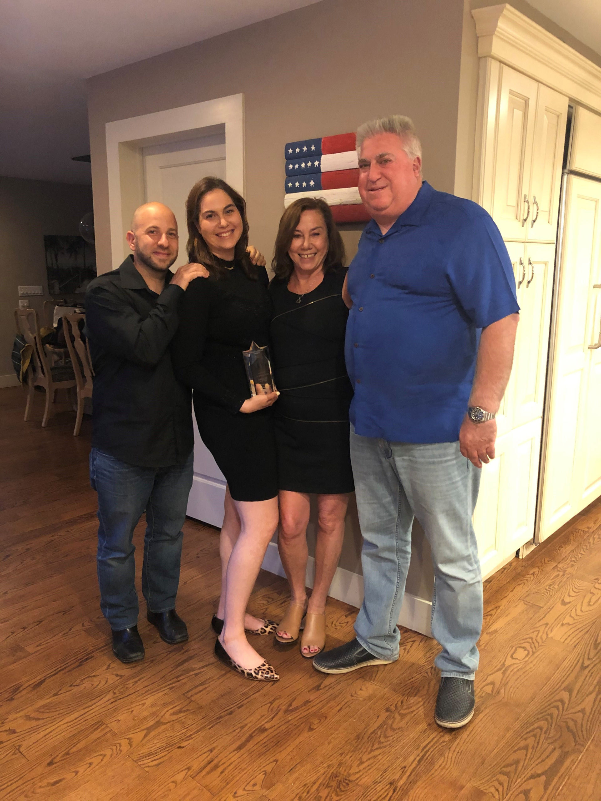 Amanda Goldberg, second from left, and her fiance, Nir Shemesh, with Ms. Goldberg's parents, Denise and Mark Goldberg, founders of the Original Goldberg's bagel empire. Amanda Goldberg, 32, was diagnosed with type 1 diabetes at the age of 9. In lieu of engagement gifts, the couple asked guests to support the Diabetes Research Institute Foundation.