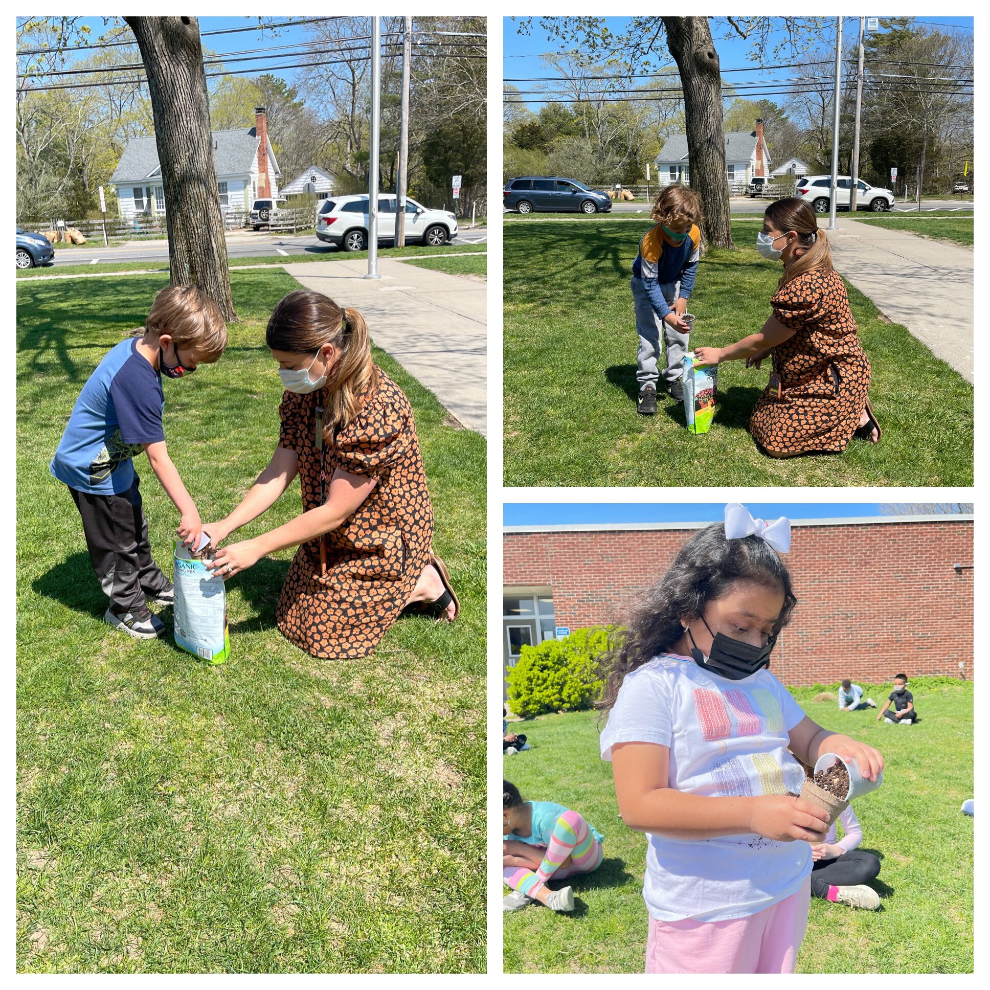 With the warmer weather, Hampton Bays Elementary School kindergartners have been busy learning about what plants need to grow by participating in various planting projects. The students in Morgan Tiska’s, Kathleen Palmieri’s and Megan Kappers’ classes, for example, planted flowers, while those in June Eaton’s class sowed grass seeds.