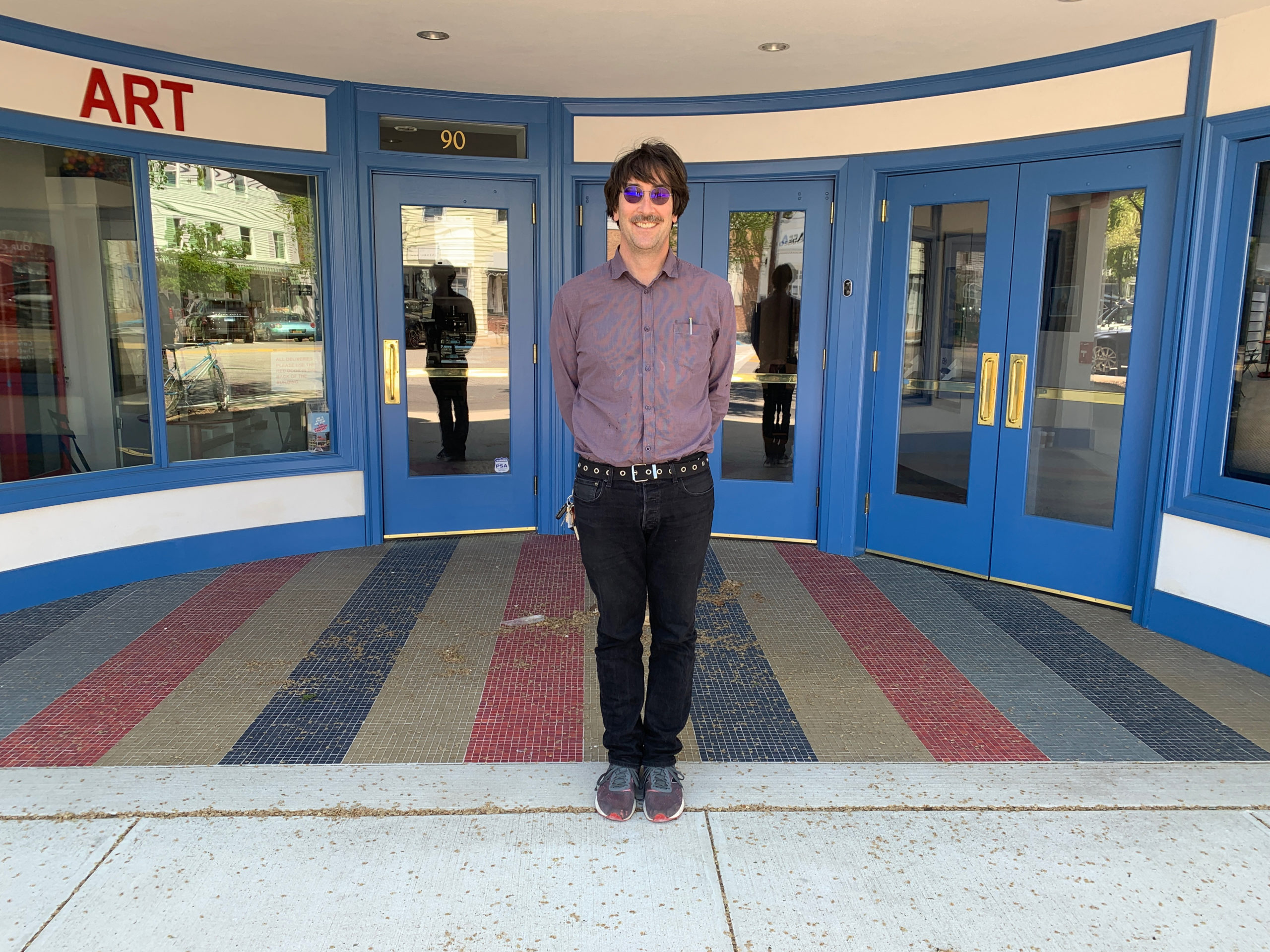 Jamie Hook, Executive Director of the Sag Harbor Cinema, is ready to welcome audiences into the theater.