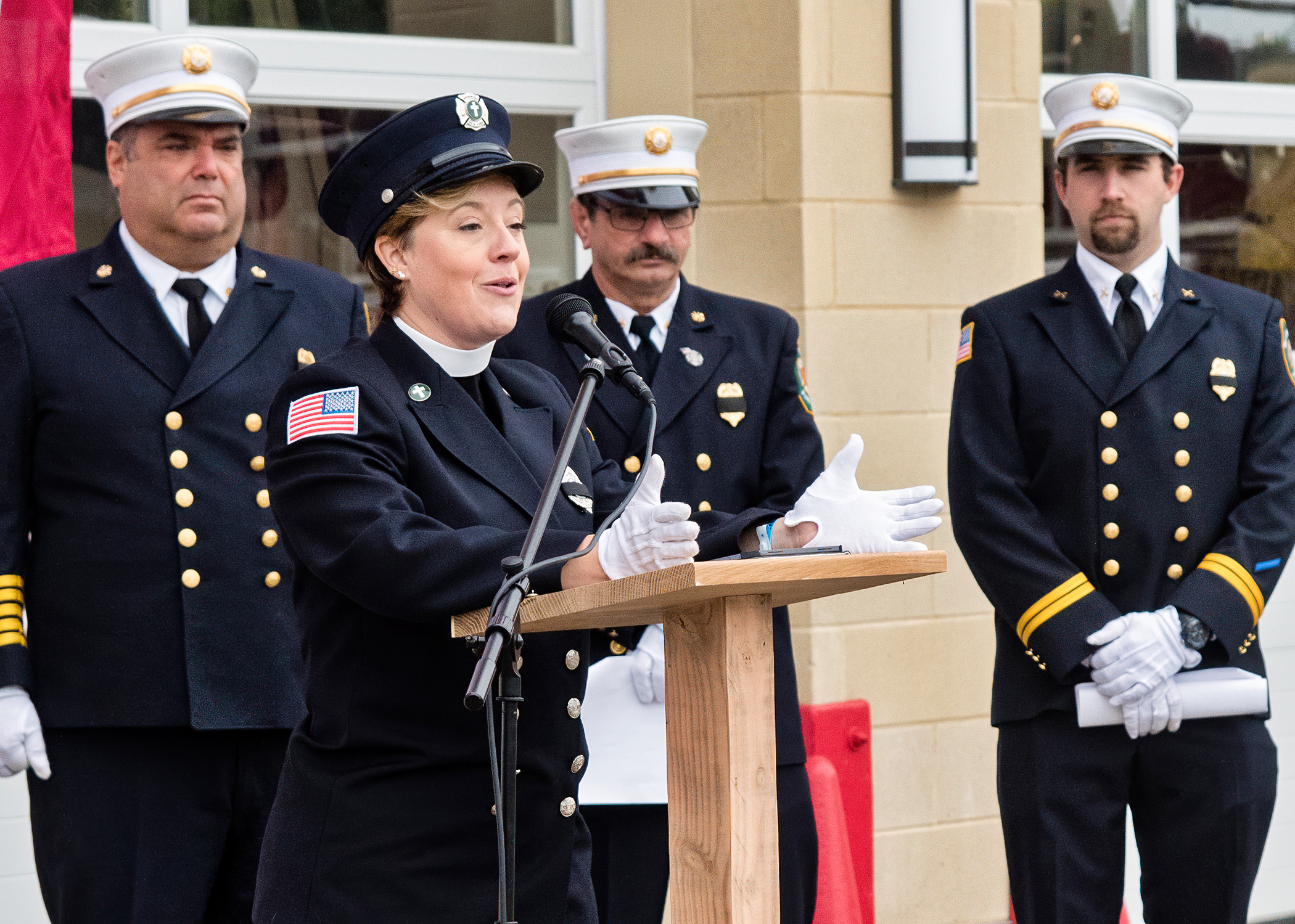 Reverend Vanessa Winters, chaplain of the Westhampton Beach Fire Department. COURTESY WESTHAMPTON BEACH FIRE DEPARTMENT