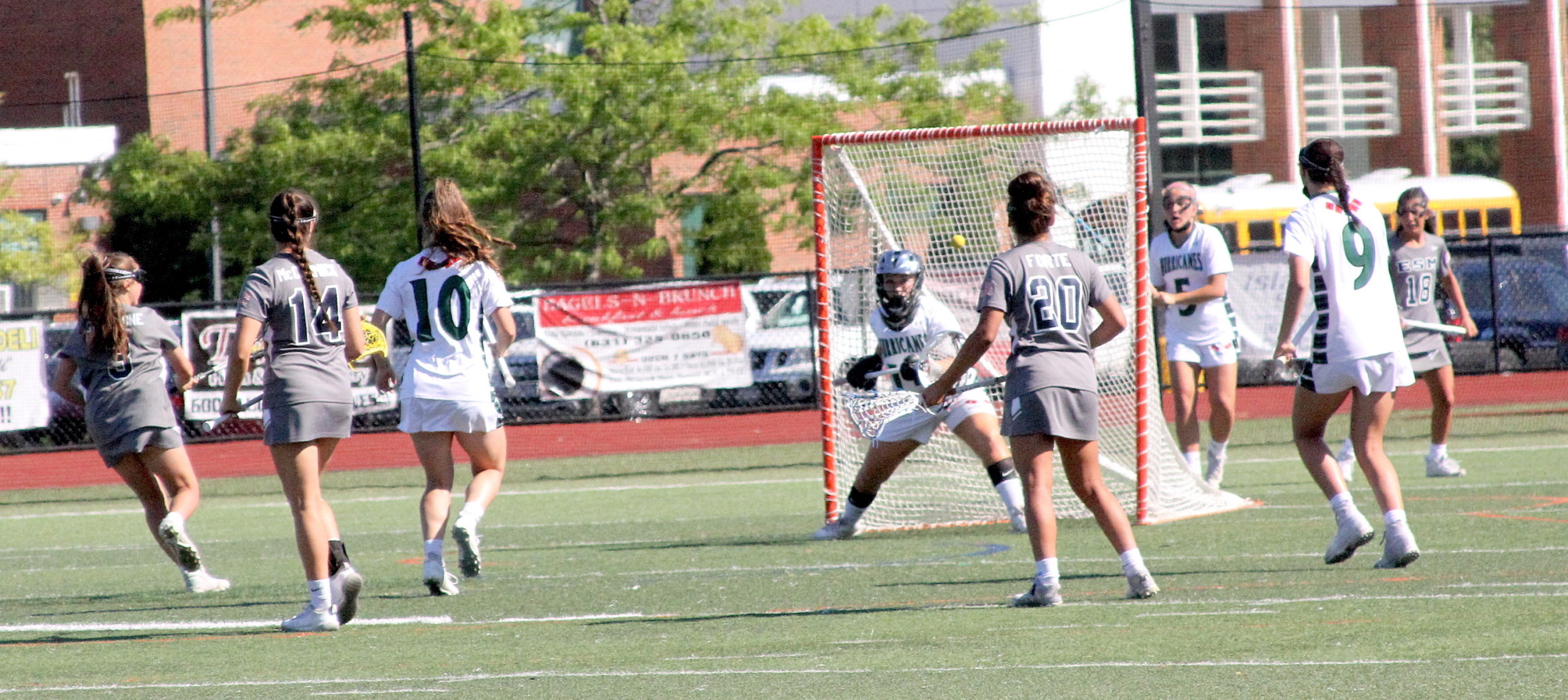 Westhampton Beach senior goalkeeper Taylor Gallarello makes a save. DESIRÉE KEEGAN