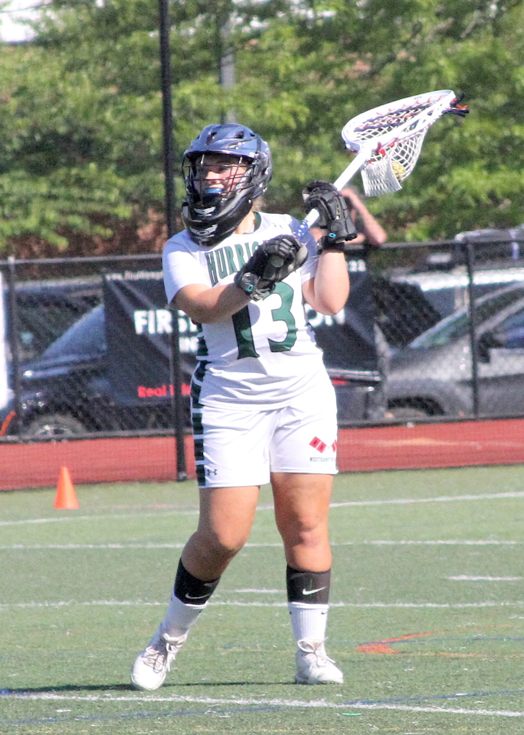 Westhampton Beach senior goalkeeper Taylor Gallarello tosses the ball into play. DESIRÉE KEEGAN