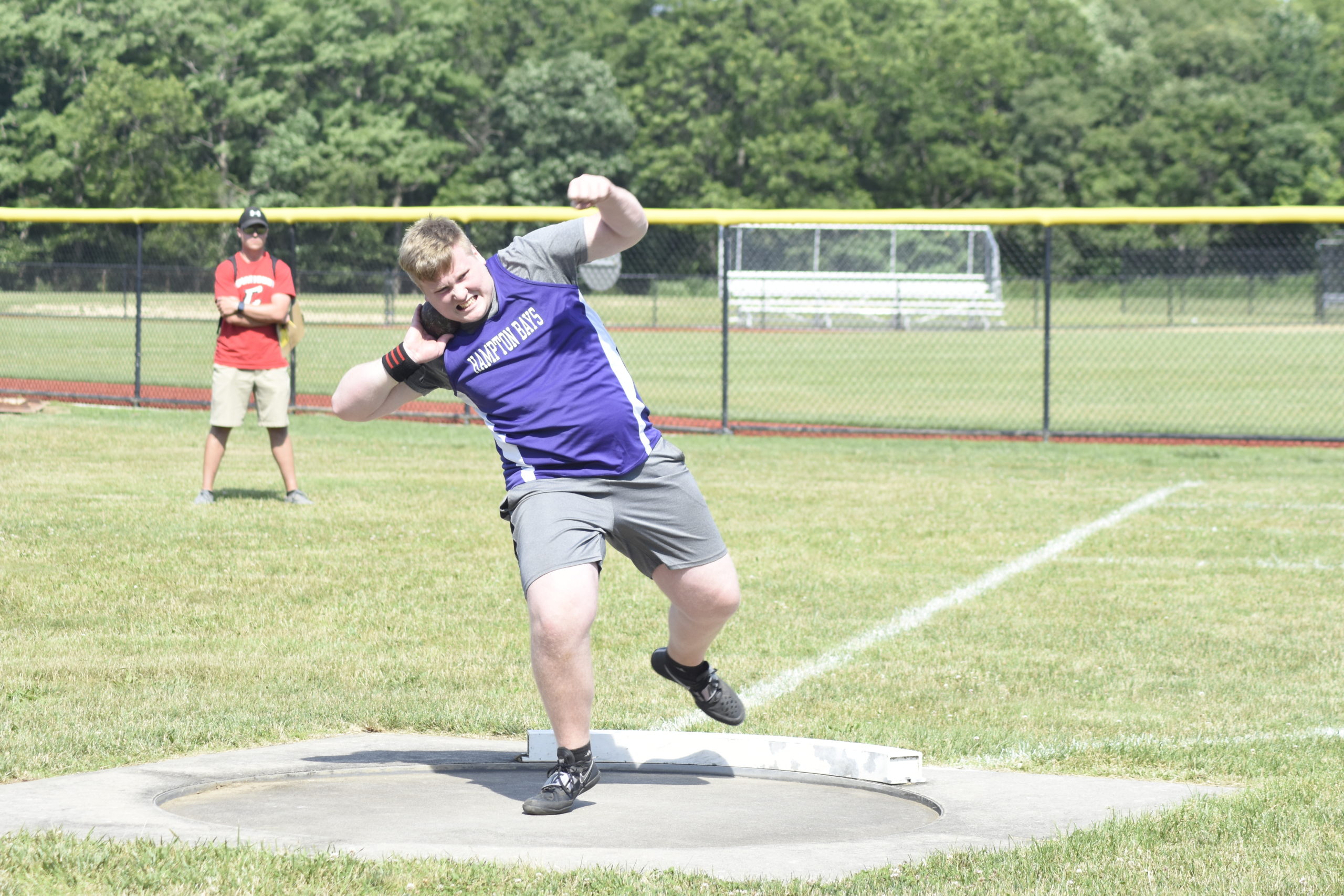 Hampton Bays junior Timothy Kraycar finished 11th in the shot put at the Section XI boys track championships on Friday.