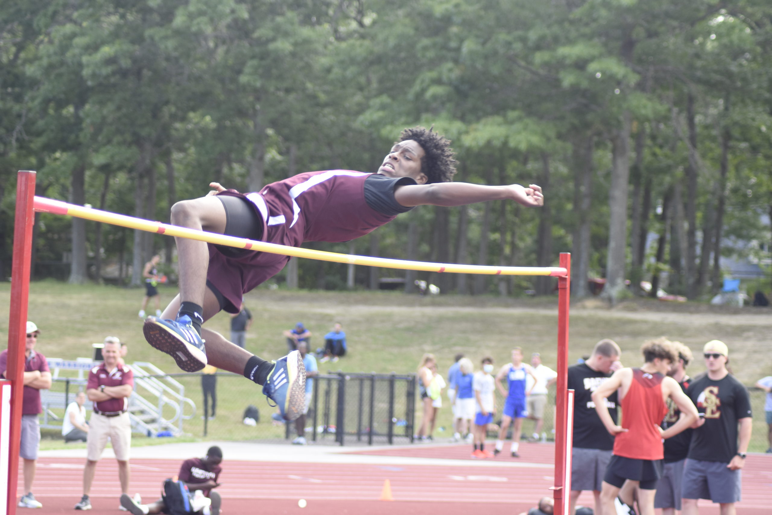 Southampton sophomore Derek Reed tied with Walt Whitman junior Chris Davis for fourth place in the high jump earning All-County honors.