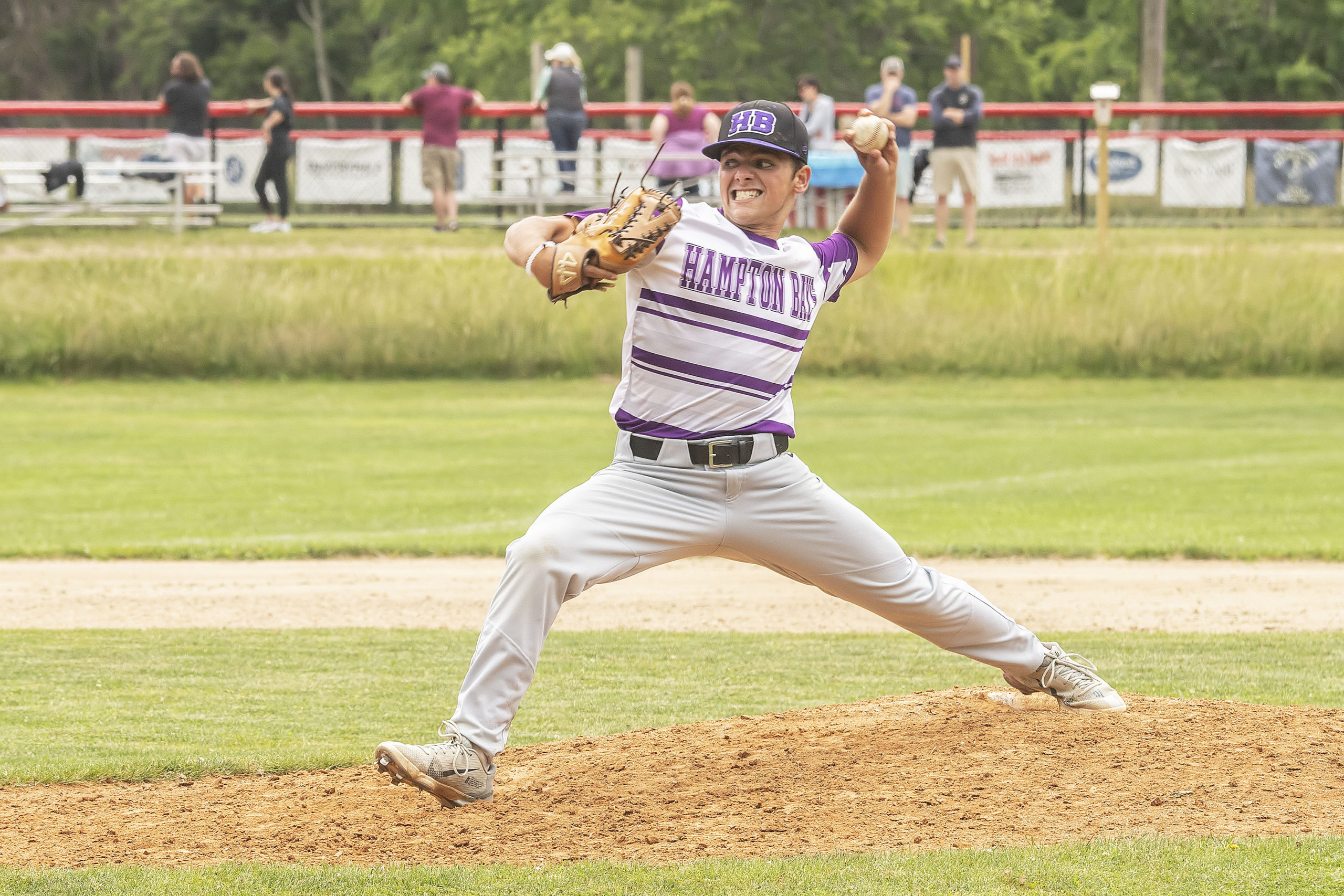 Hampton Bays senior Jordan Adelson pitched a complete game on Saturday.