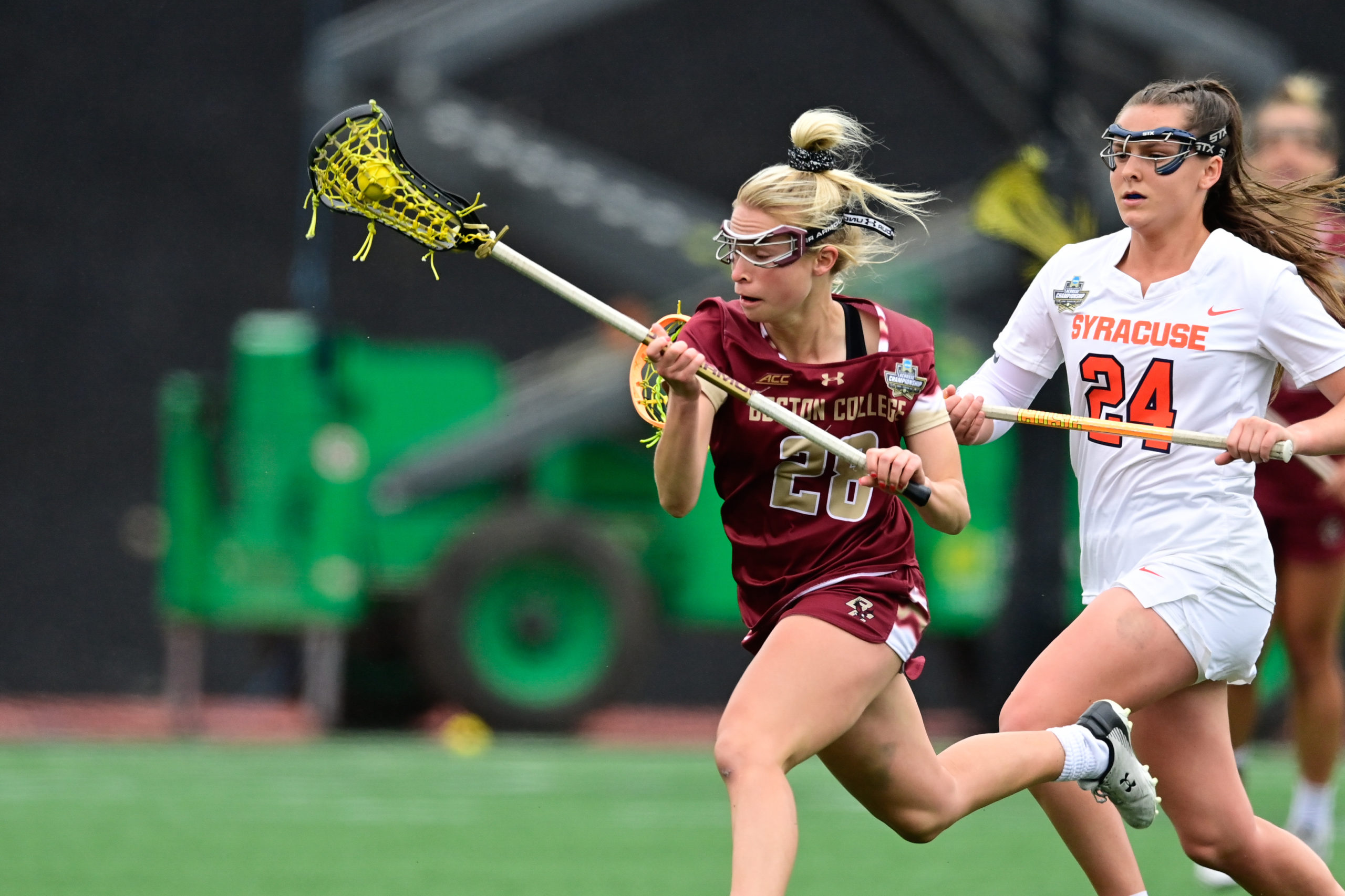 Hollie Schleicher races the ball downfield during Sunday's National Championship.