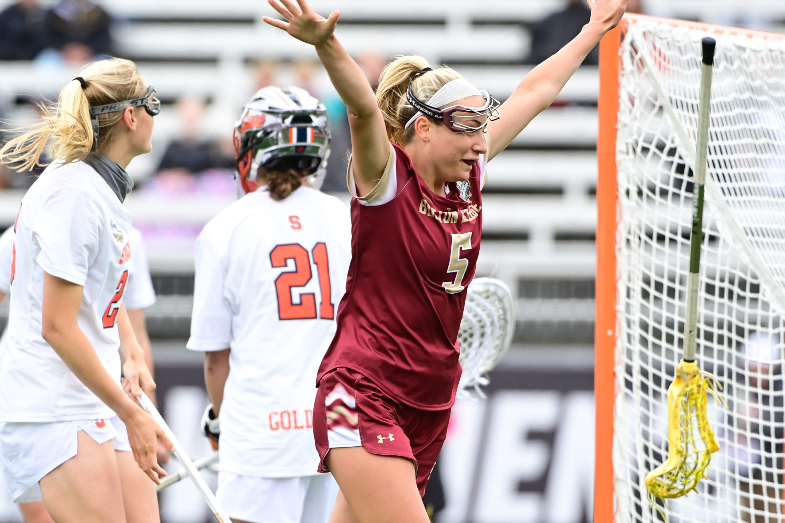Belle Smith celebrates a goal which was featured on Sportscenter's Top 10 plays on Sunday.