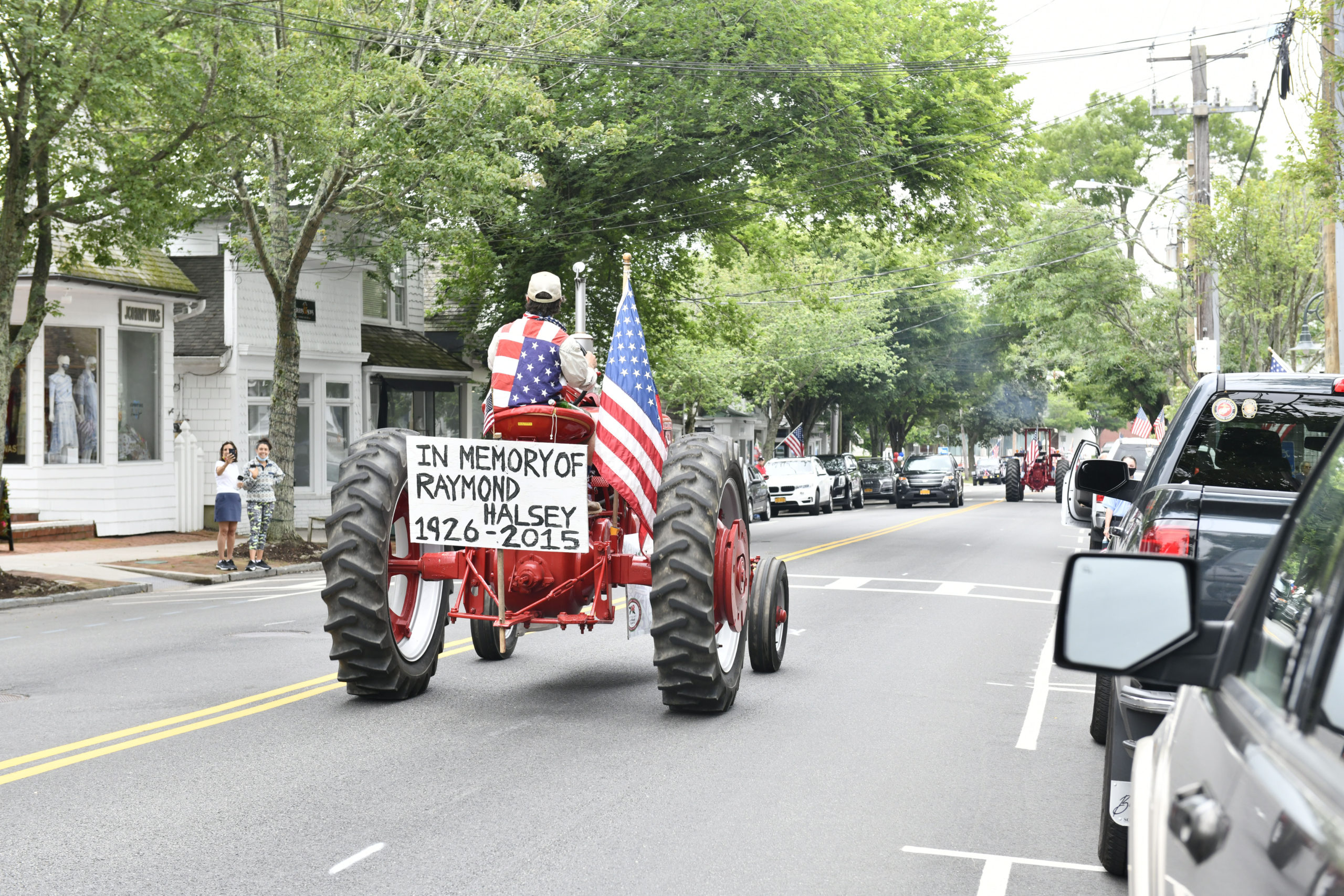 The impromptu 2020 July 4th parade in Southampton.    DANA SHAW