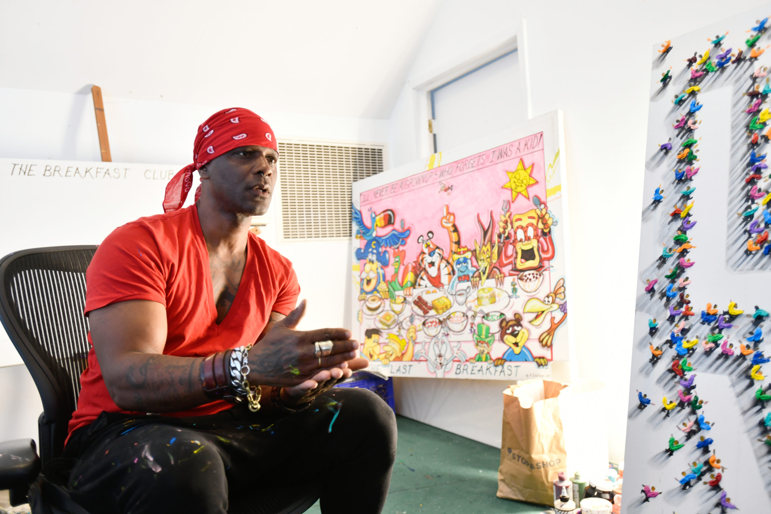 Hulbert Waldroup in his art studio in Southampton Village.   DANA SHAW