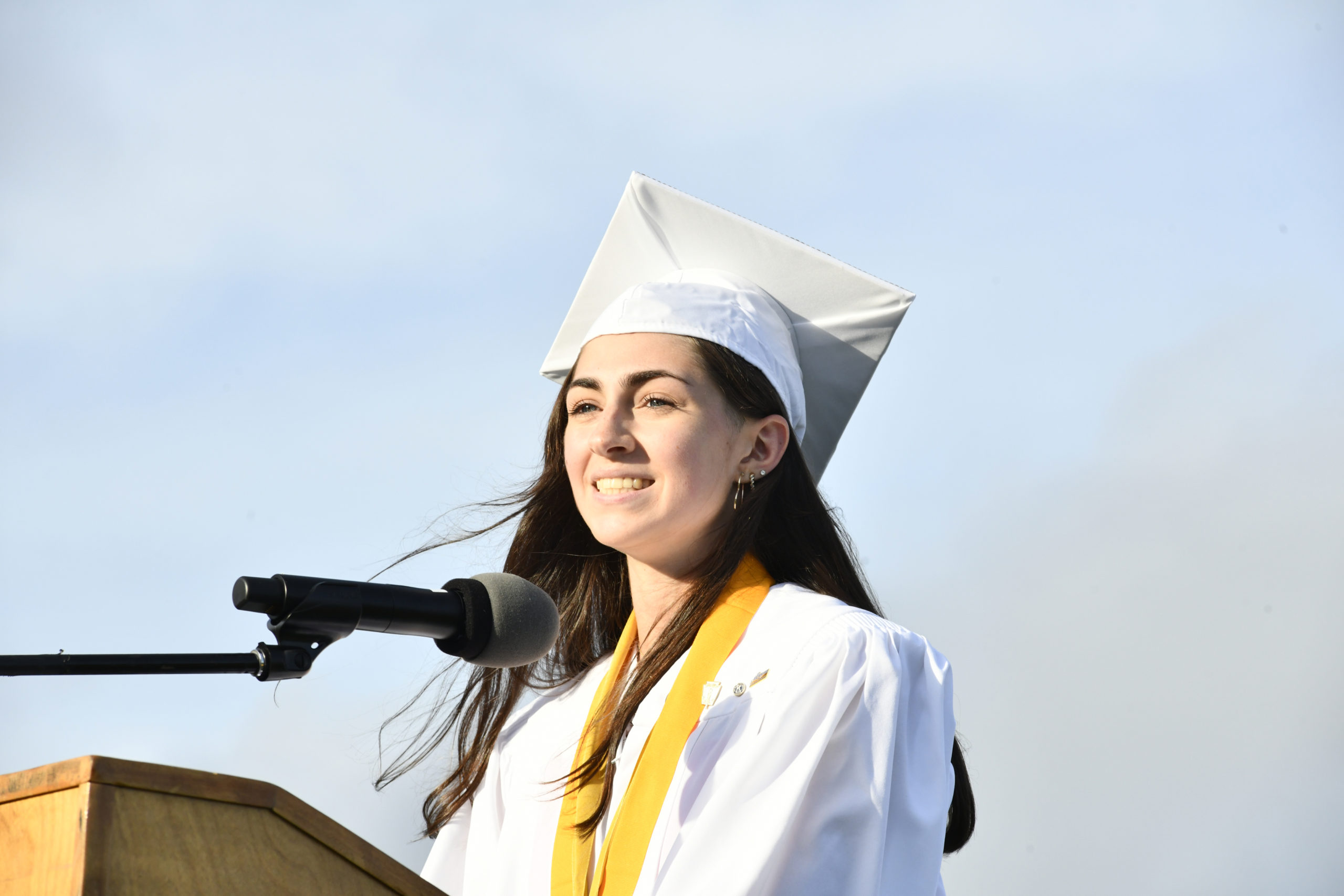 Valedictorian Jacqueline Glaser.  DANA SHAW