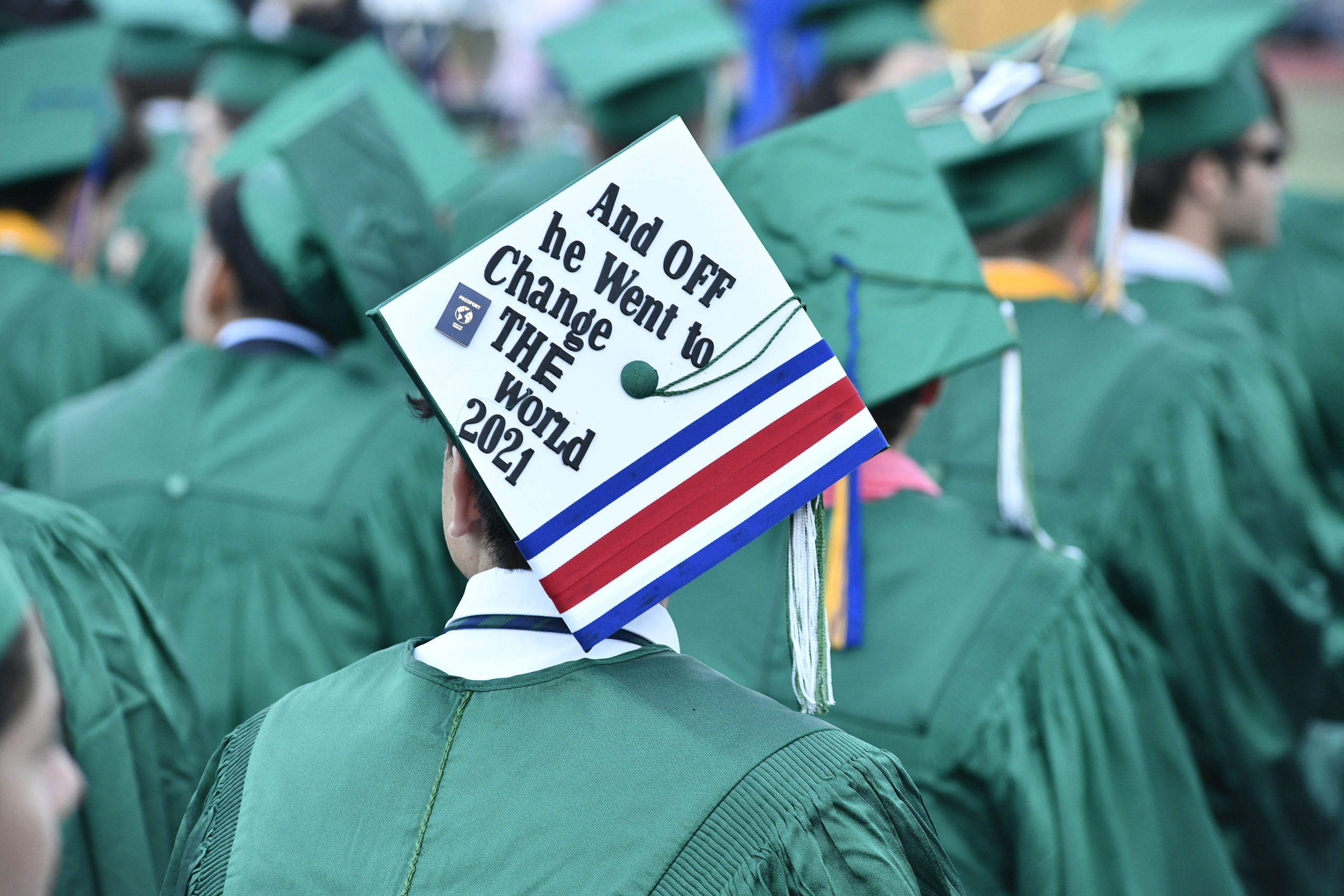 Commencement for the Westhampton Beach High School Class of 2021 was held on Friday evening.  DANA SHAW