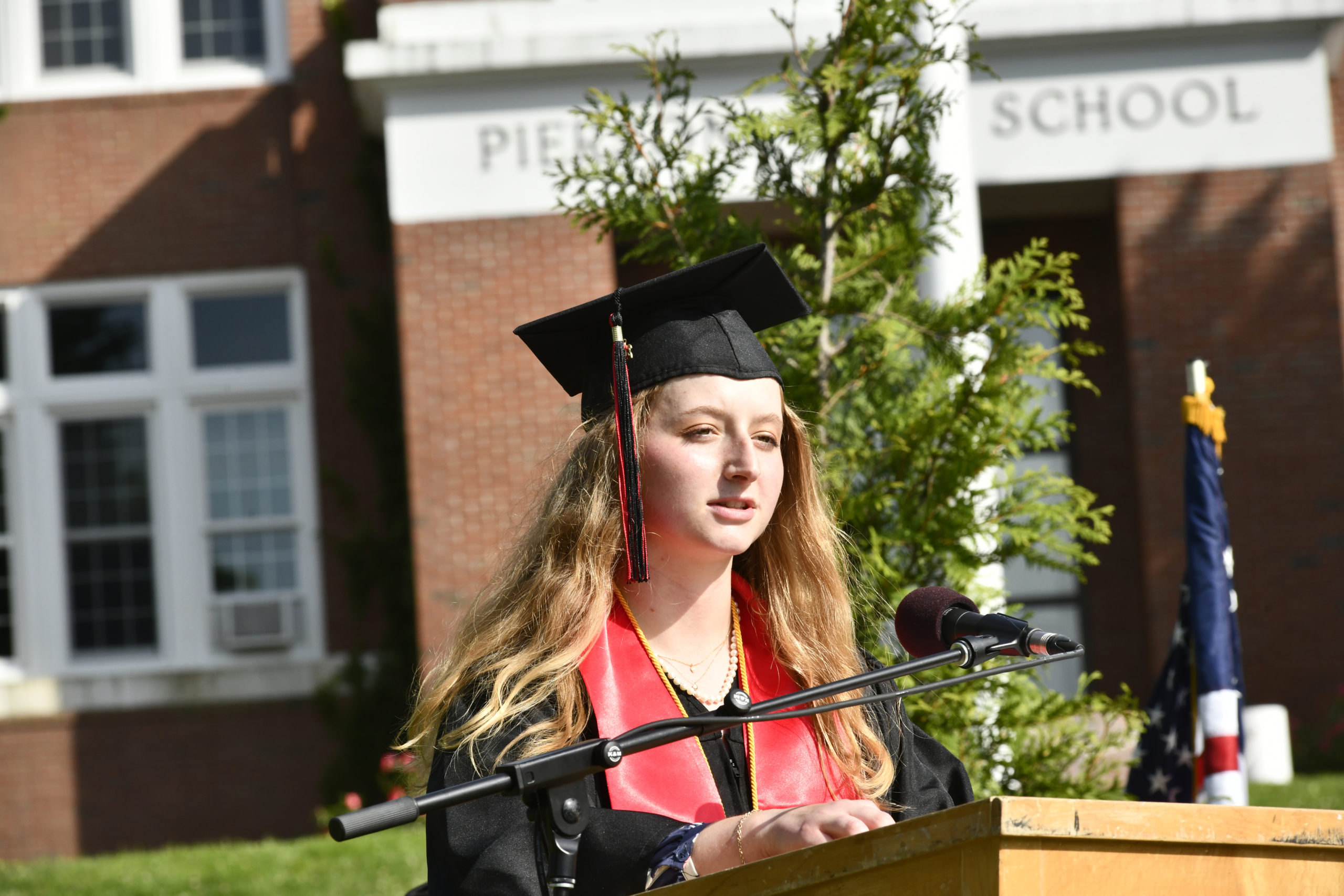 Salutatorian Lucia Beeton.  DANA SHAW