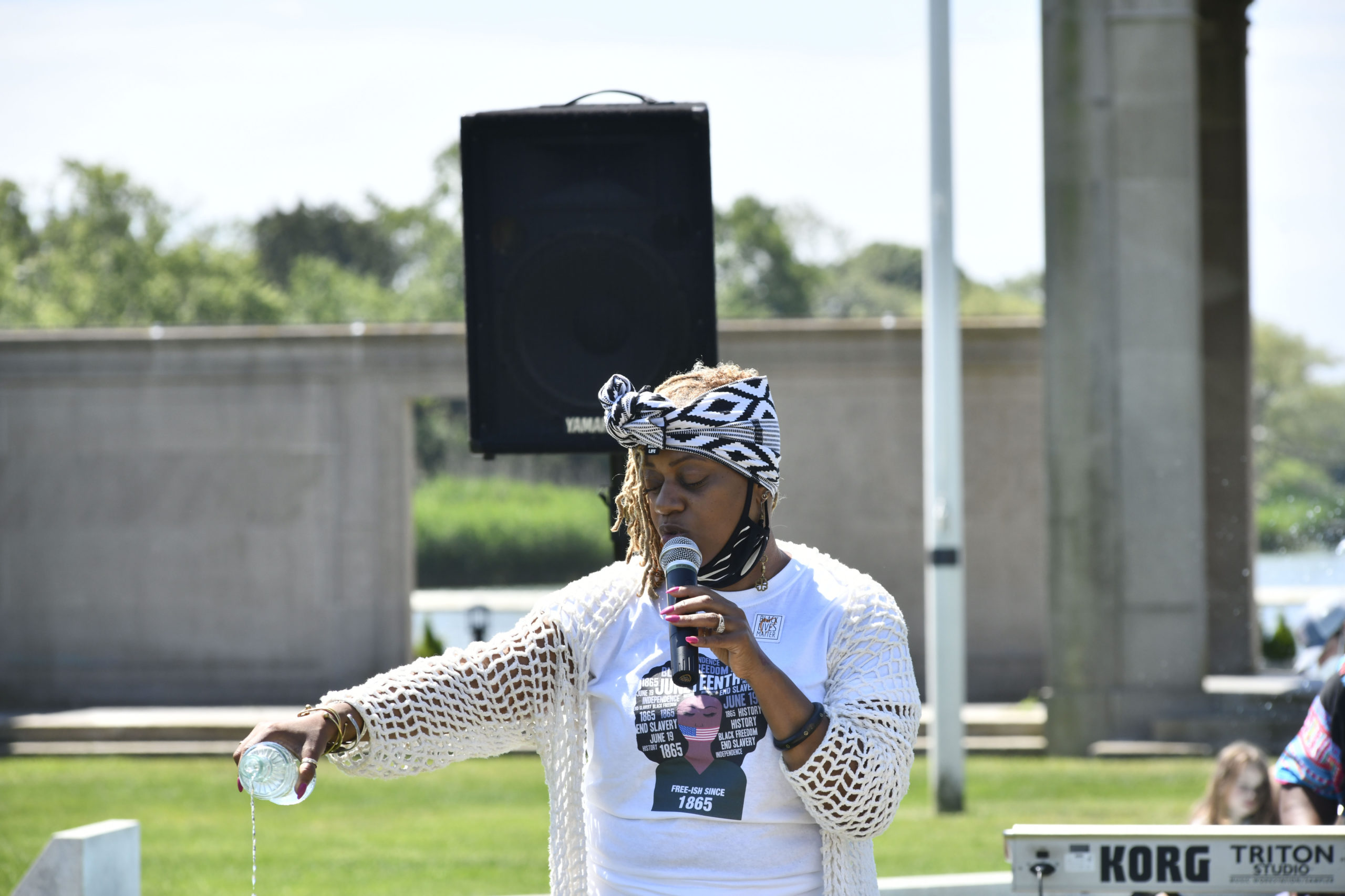 The 2020 Juneteenth celebration in Agawam Park in Southampton Village.  DANA SHAW