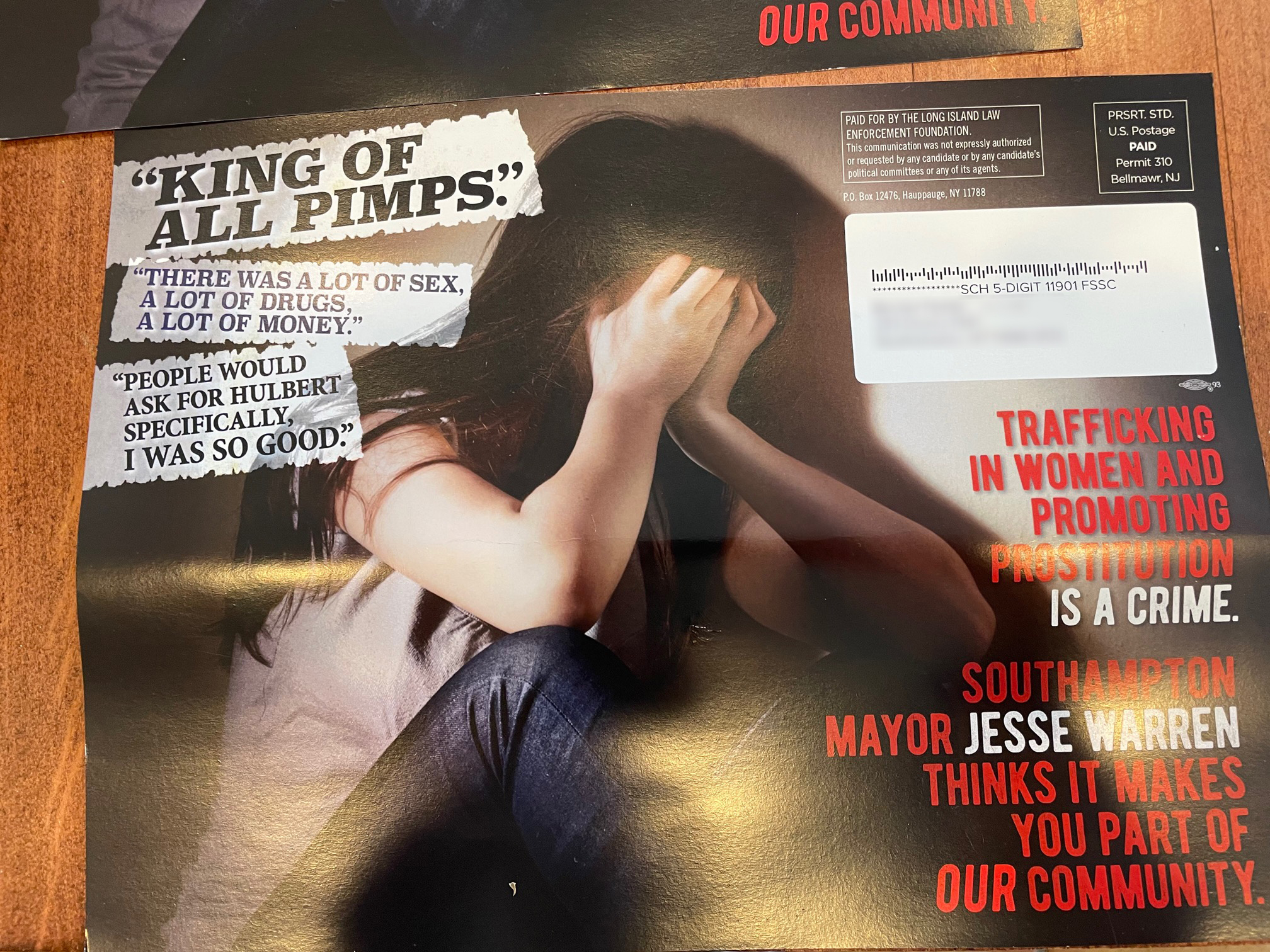 A copy of the flyer sent by The Long Island Law Enforcement Foundation.