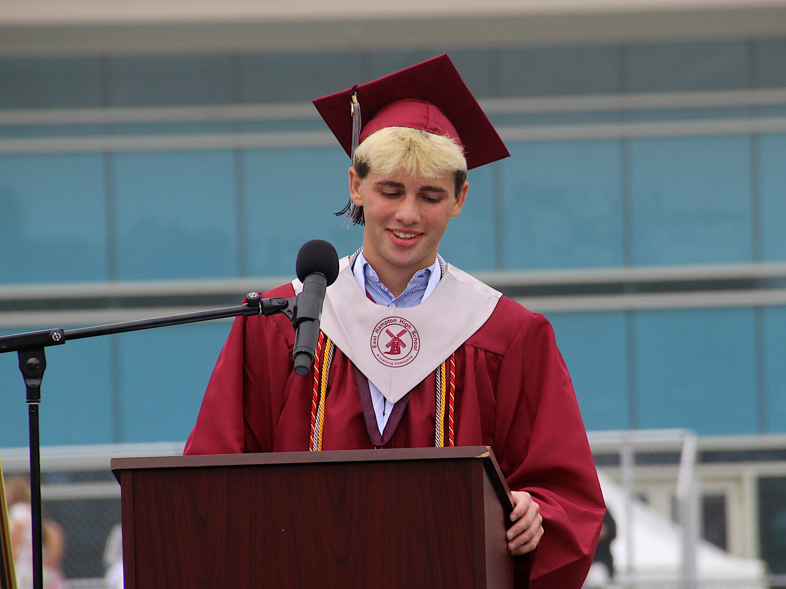 East Hampton High School  Valedictorian  Benjamin Barris.  KYRIL BROMLEY