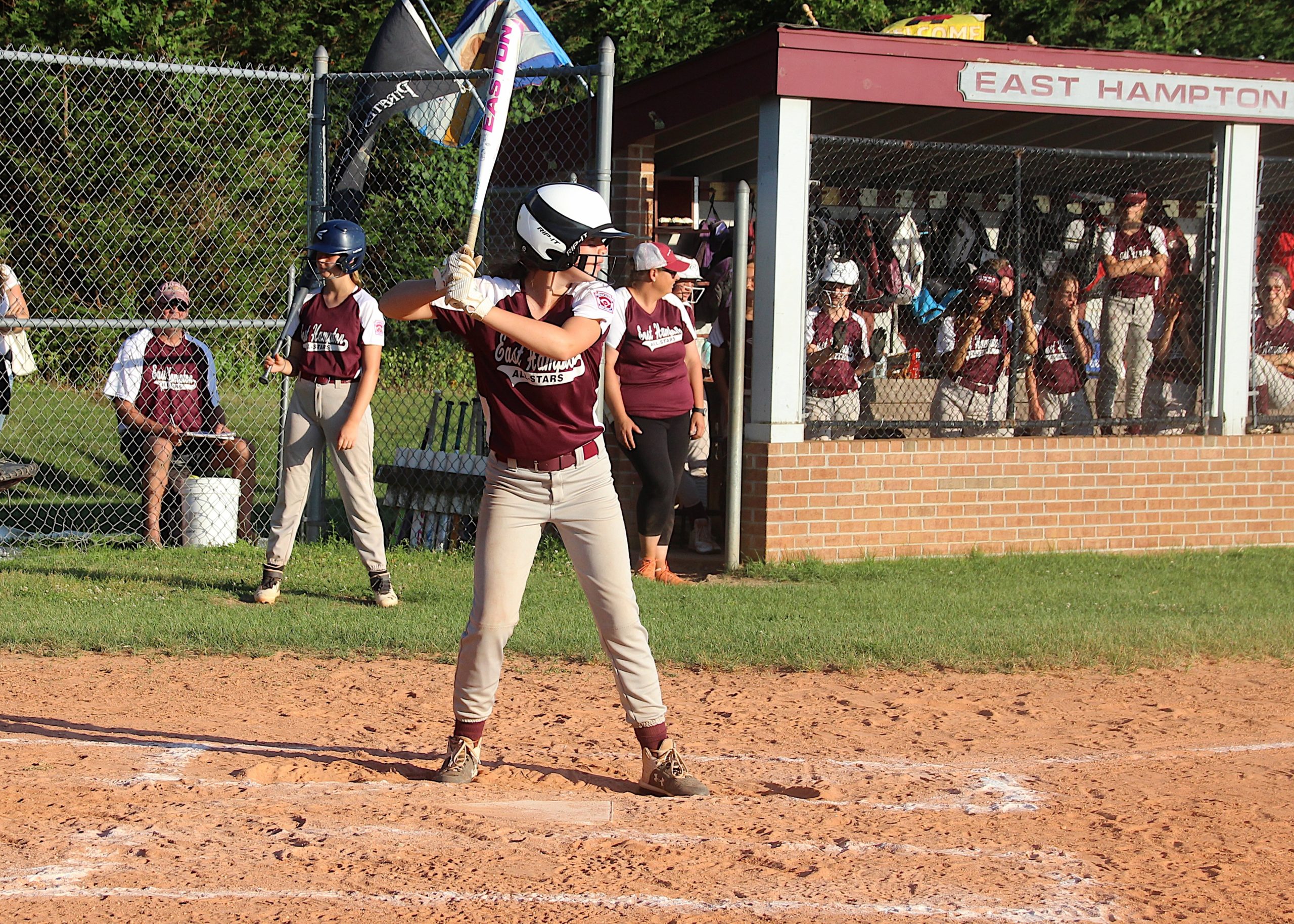 Colleen McKee gets set for a pitch.