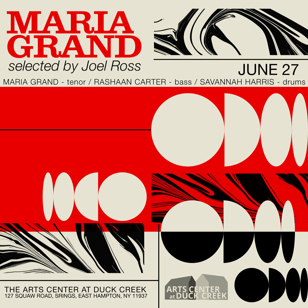 Maria Grand, selected by Joel Ross, will be playing with her trio June 27