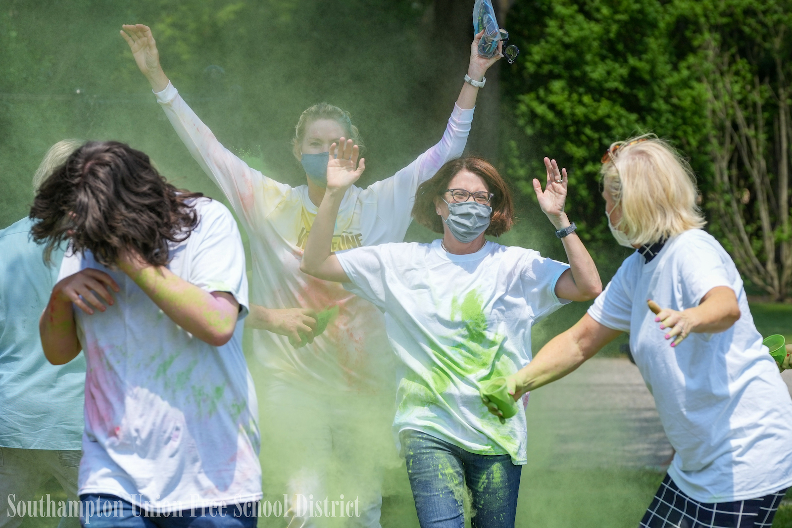Southampton High School students culminated a month-long mental health awareness initiative with a color run.