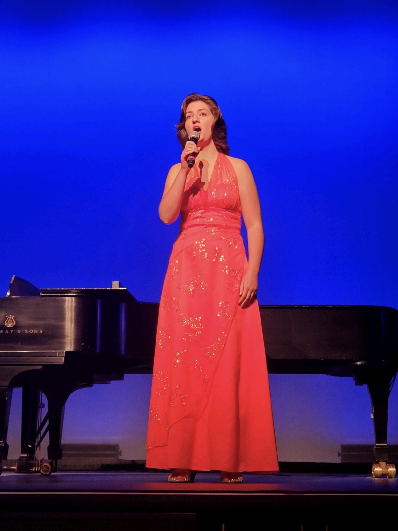 Alison Pensa from Hampton Bays High School performing the title track from “The Sound of Music” during the virtual 2020 Teeny Awards.