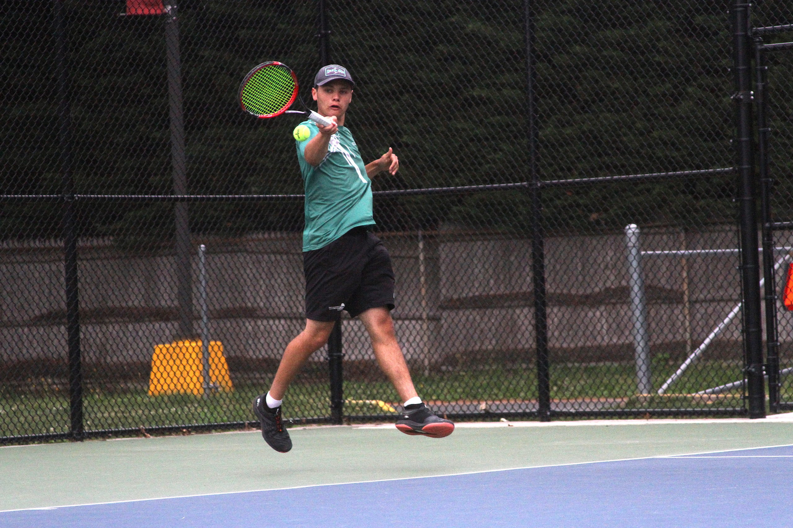 Westhampton Beach senior Josh Kaplan races to the ball. DESIRÉE KEEGAN