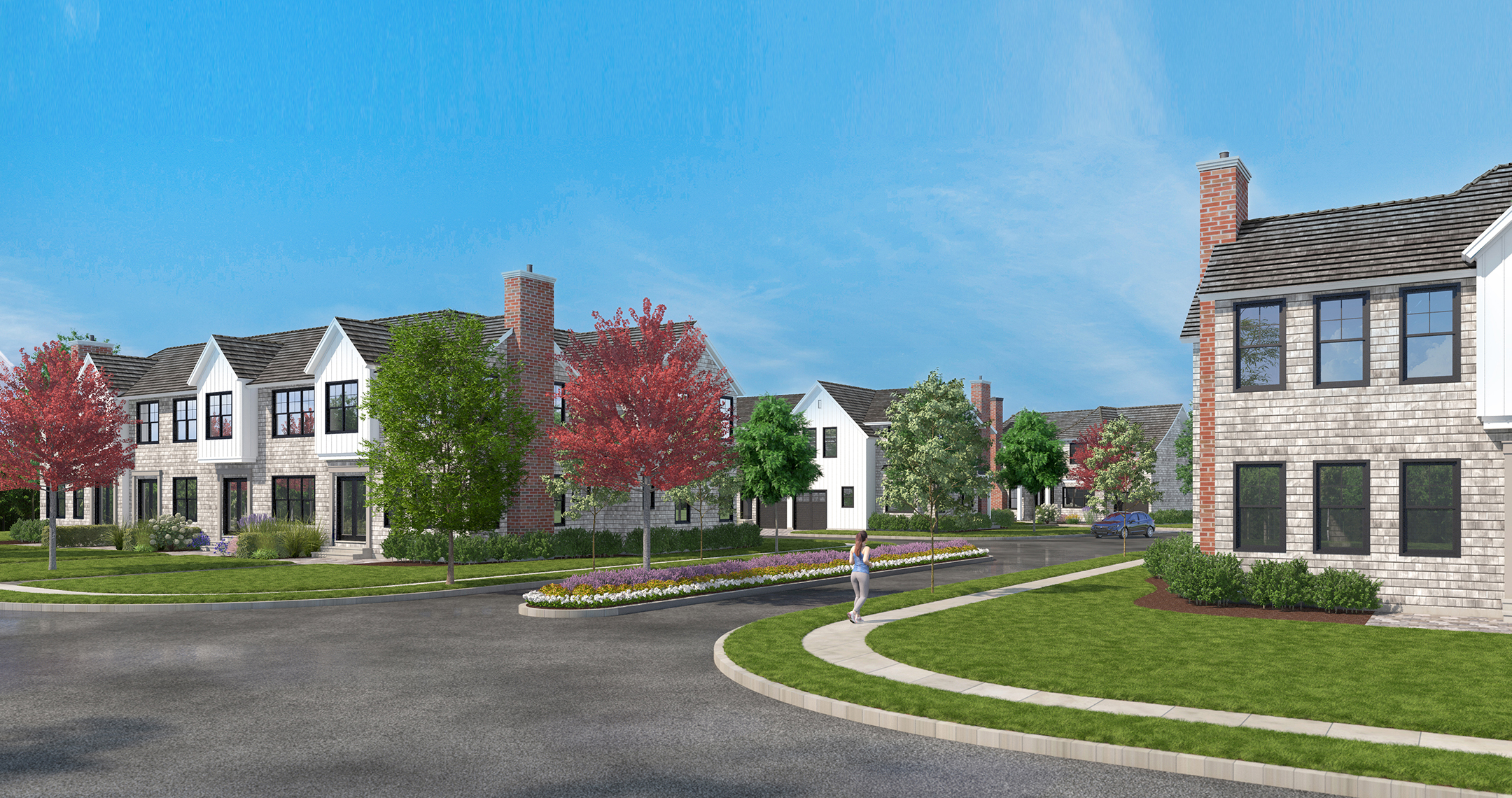 An artist's rendering of the town homes.