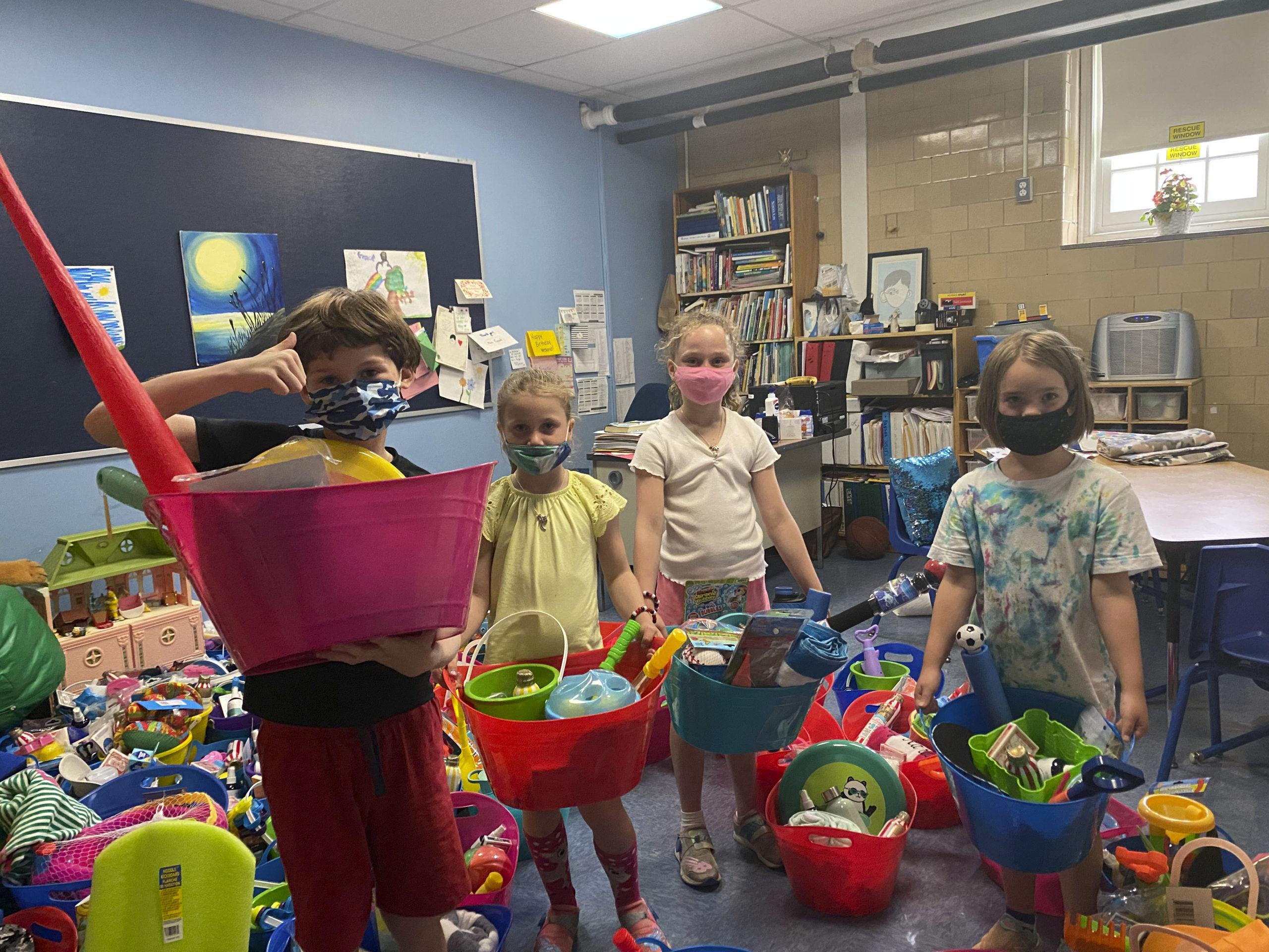 Sag Harbor Elementary School students collected enough loose change to put together 