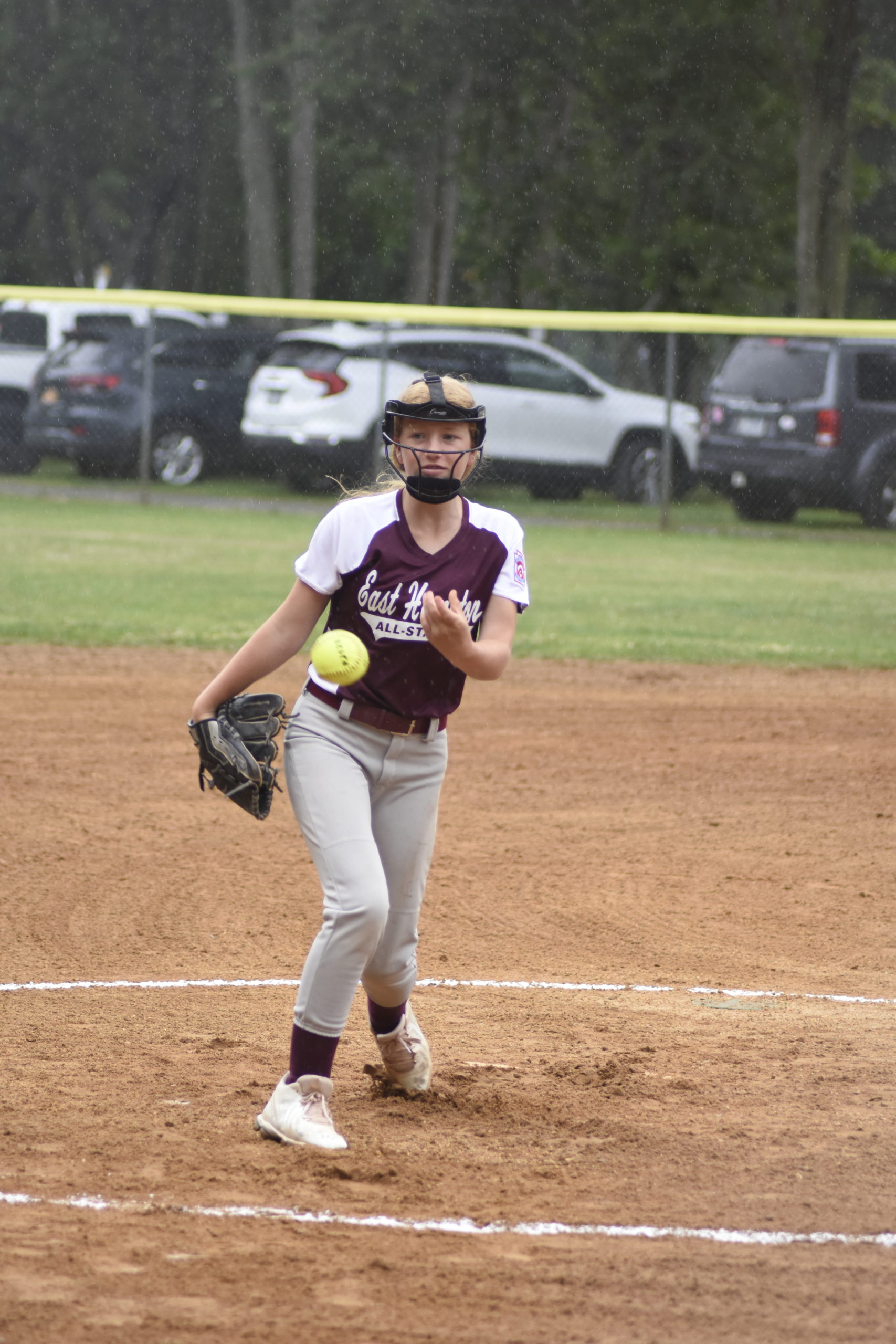 Lydia Rowan started in the circle for the East Hampton Little League 12U All-Stars on Friday in the third and deciding game against North Shore Little League.