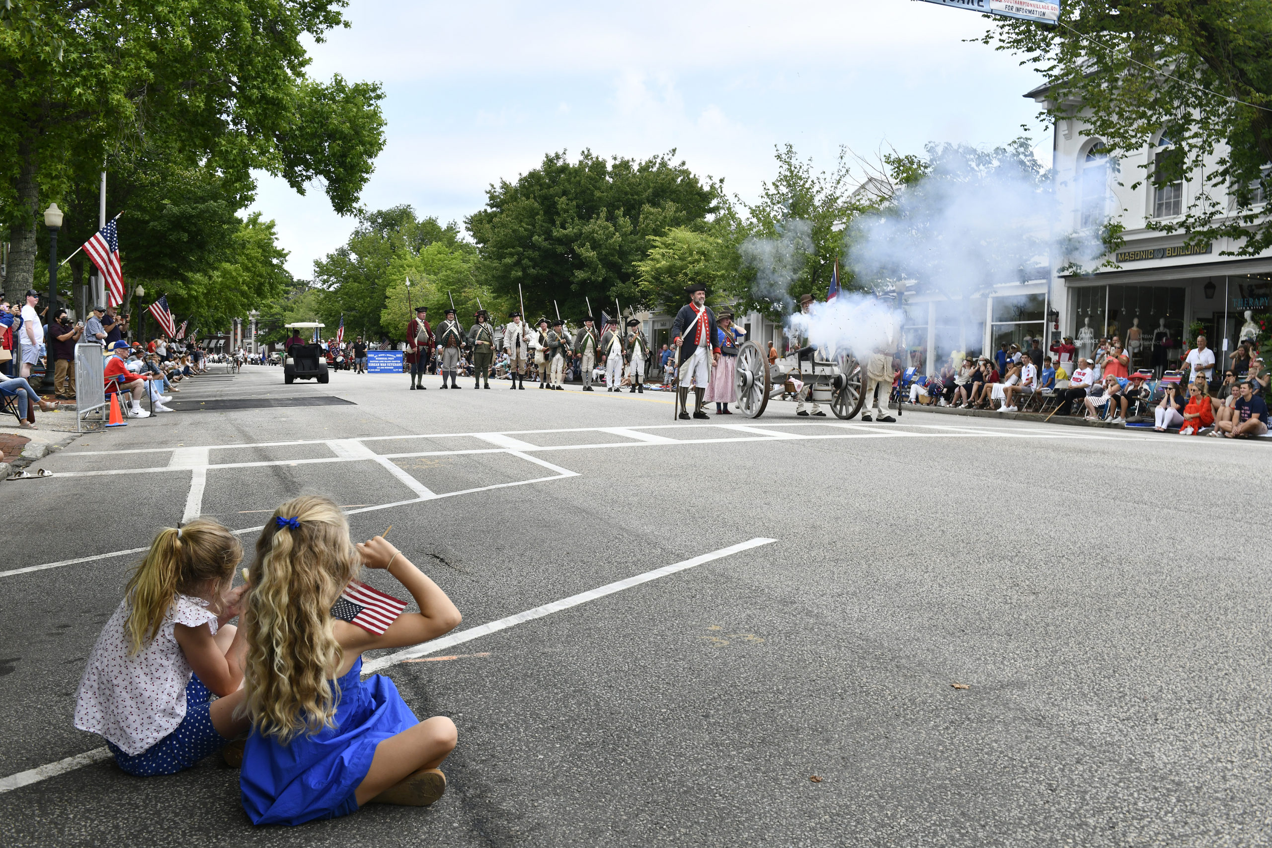 The Fourth of July Parade in Southampton Village on Monday morning.    DANA SHAW