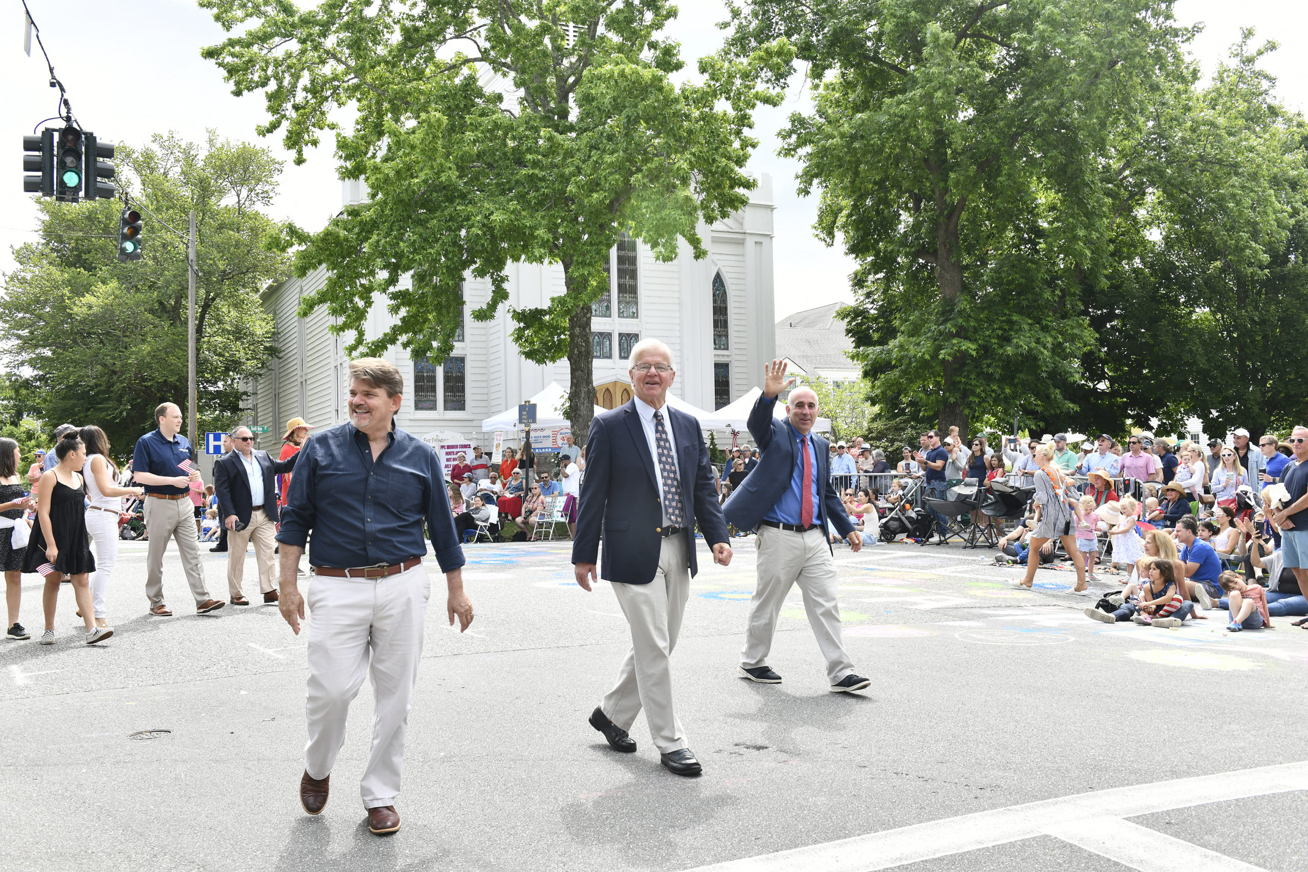 The Fourth of July Parade in Southampton Village on Monday morning.    DANA SHAW